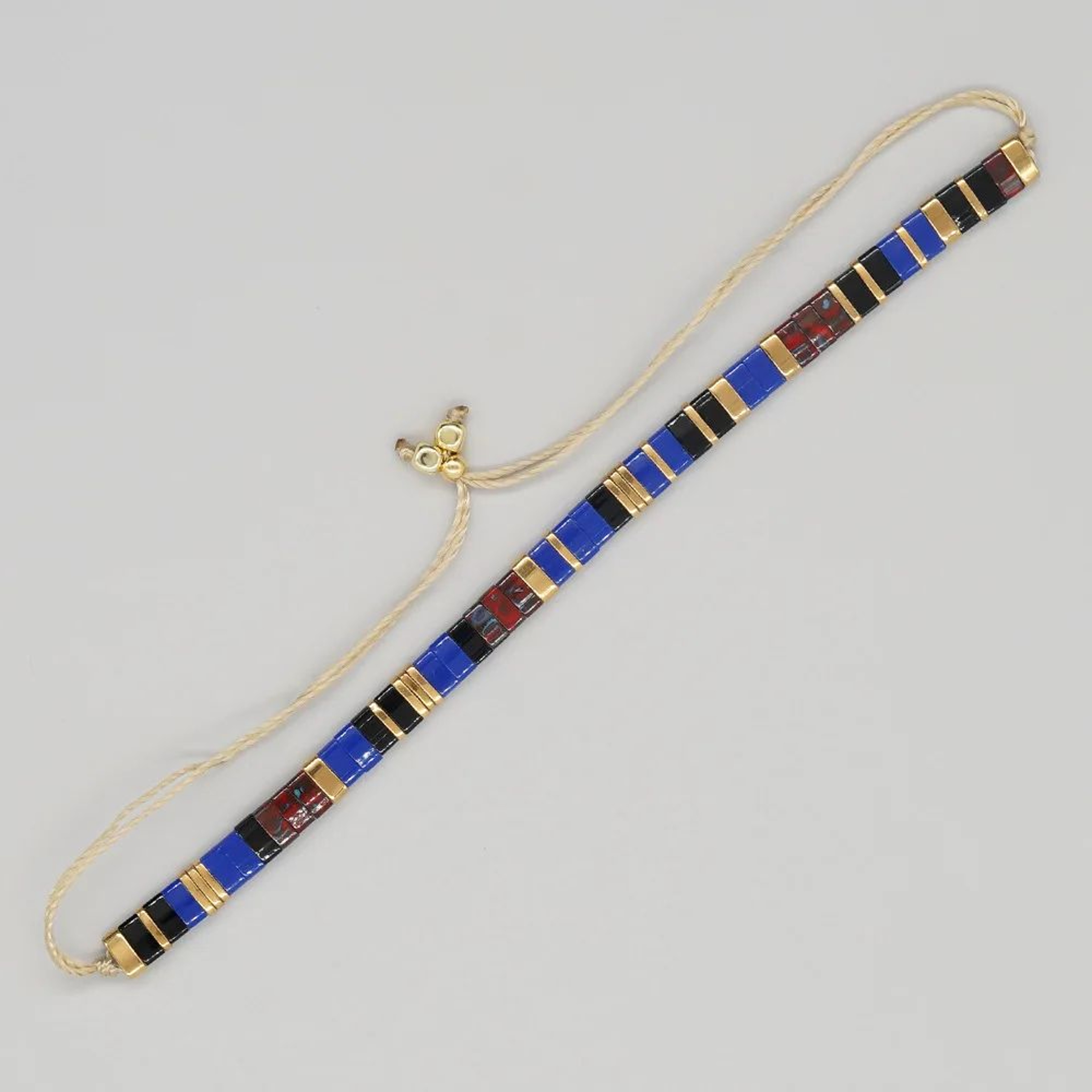 Colorful Tila Beaded Woven Bracelet 14