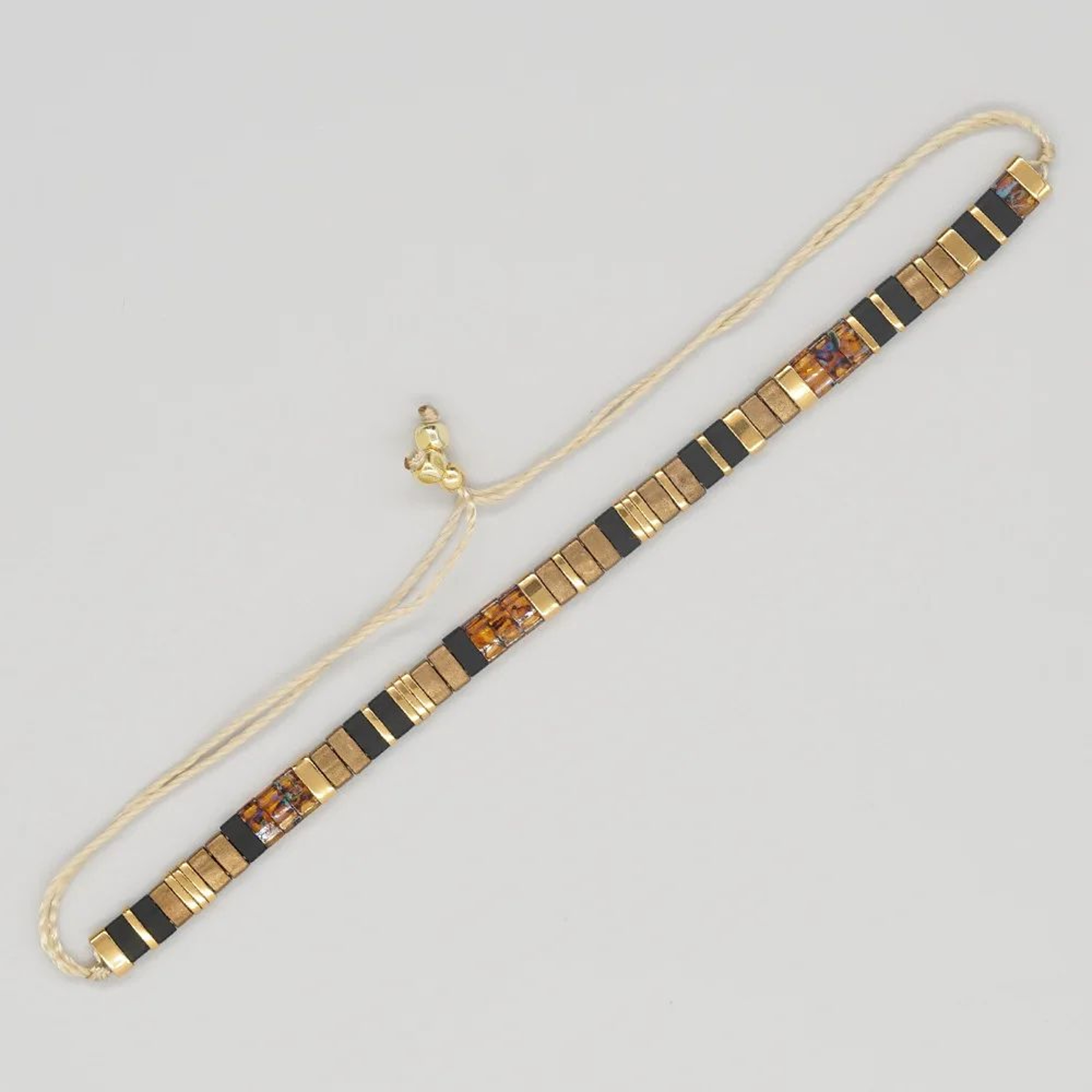Colorful Tila Beaded Woven Bracelet 16