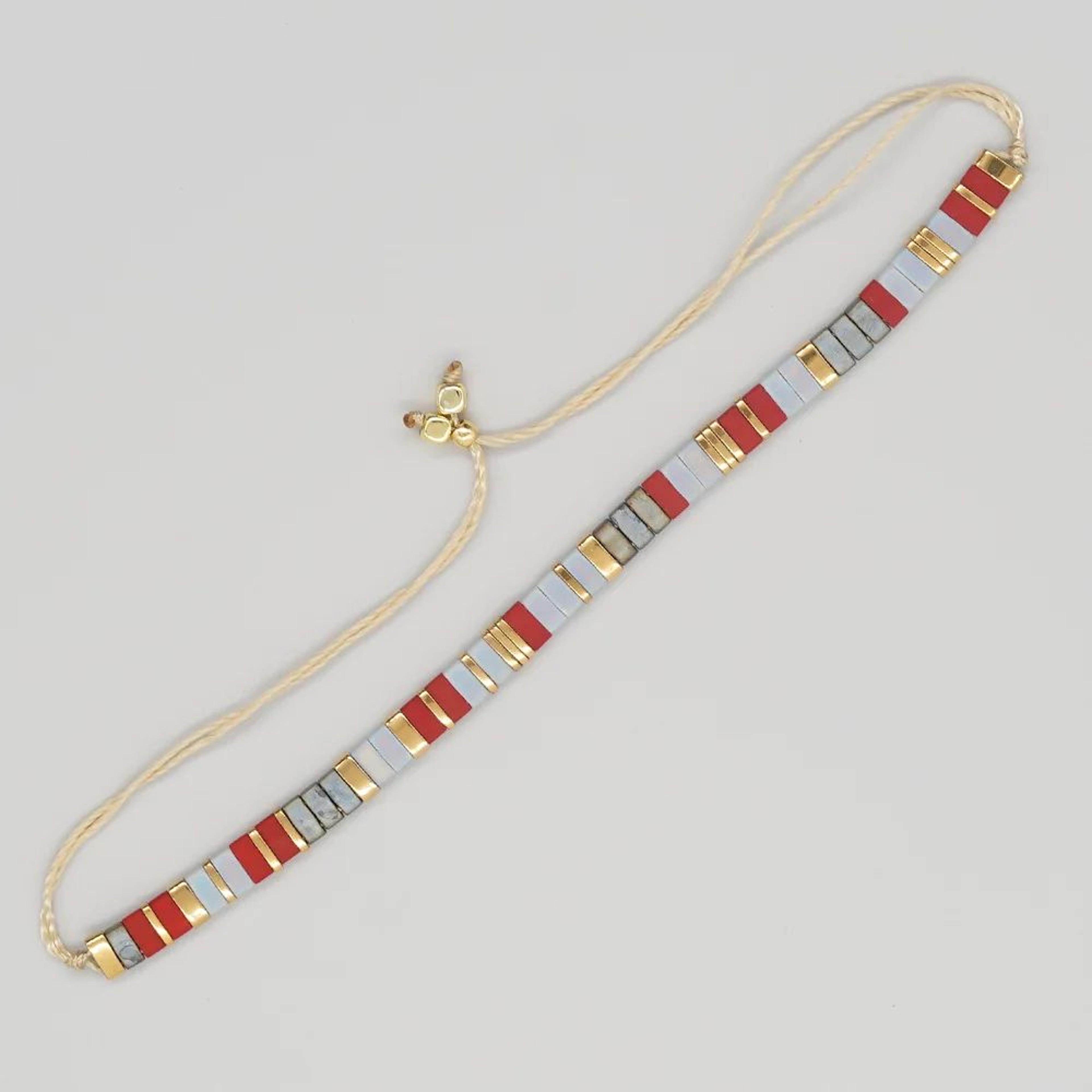 Colorful Tila Beaded Woven Bracelet 10