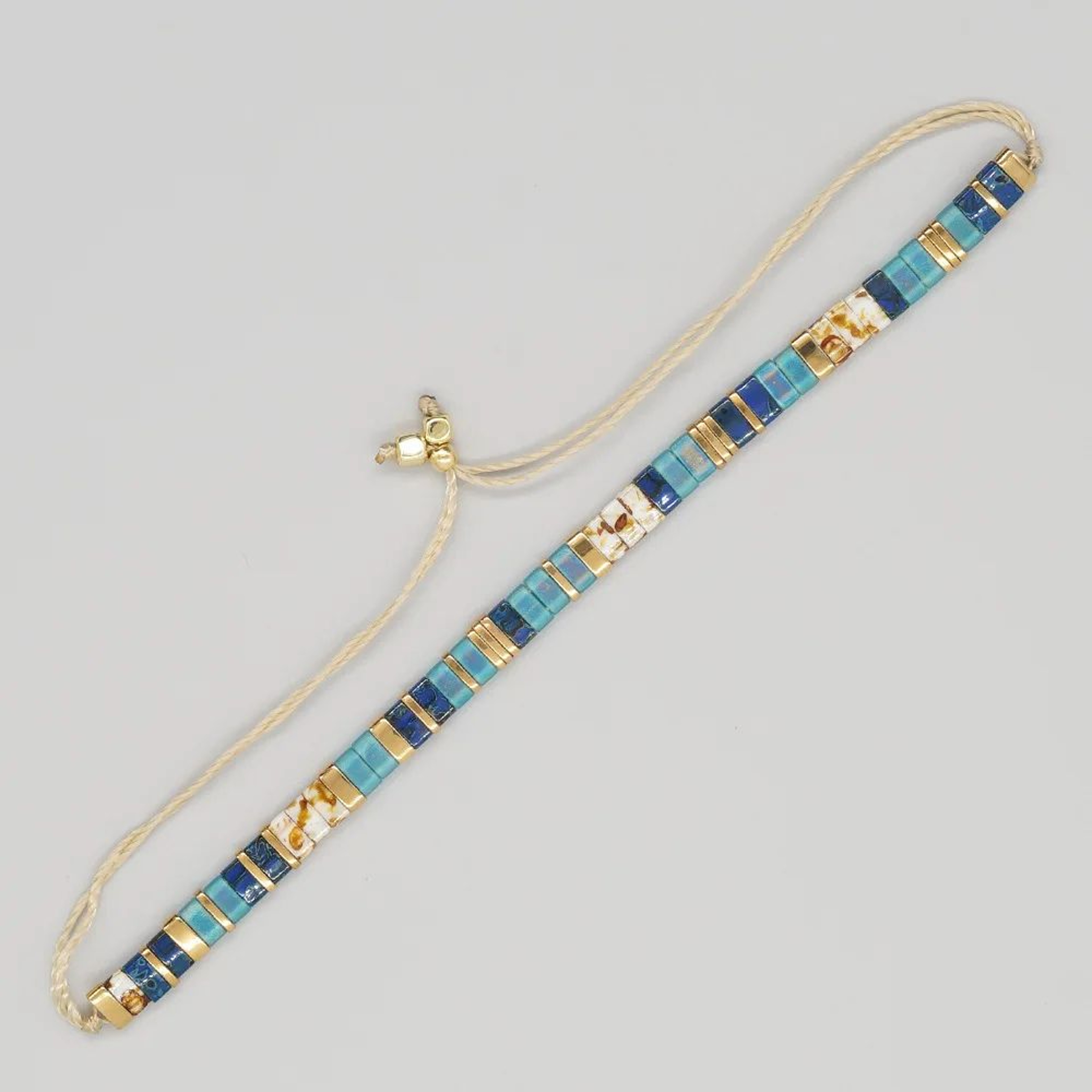 Colorful Tila Beaded Woven Bracelet 13