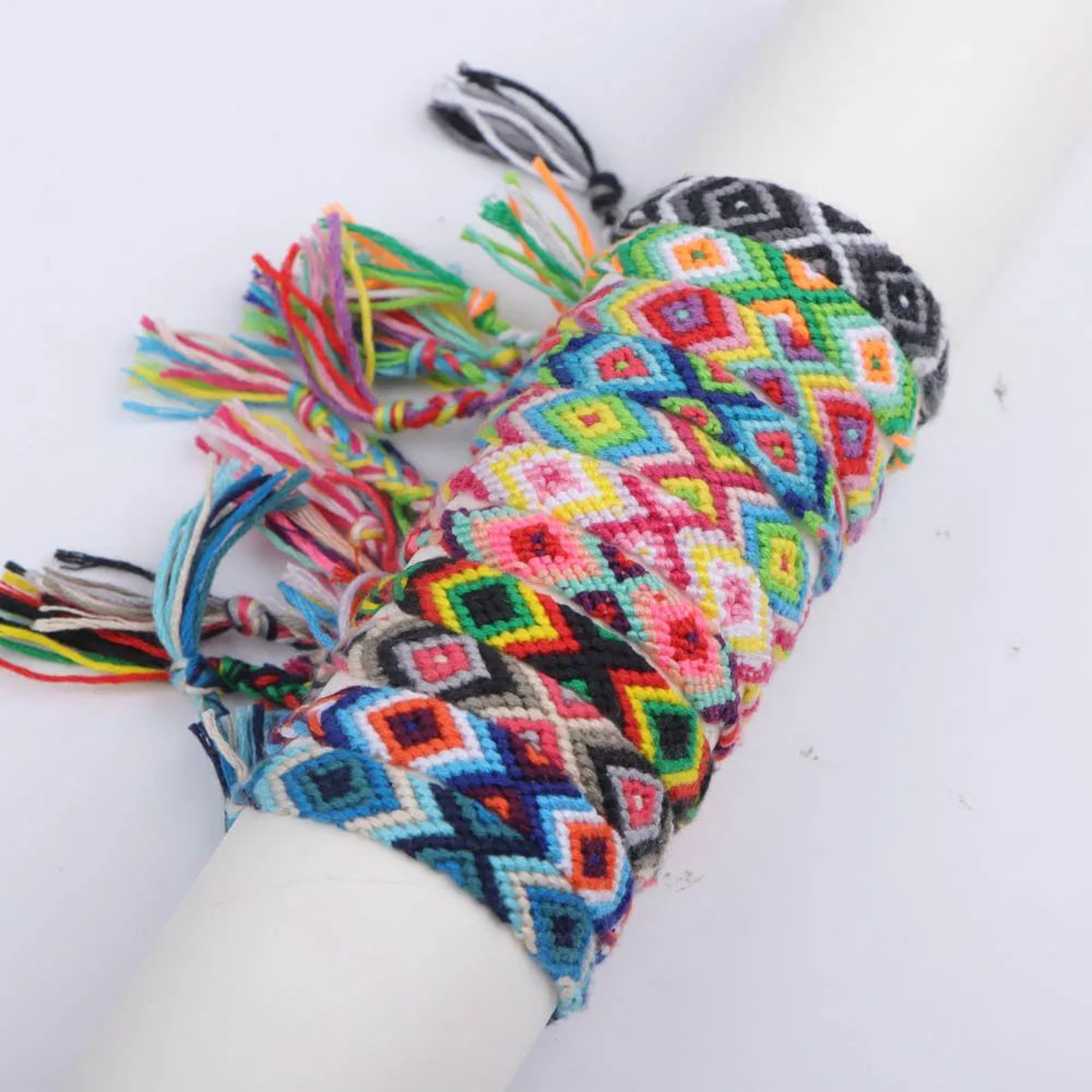 Multicolor Boho Woven Bracelet Set 3