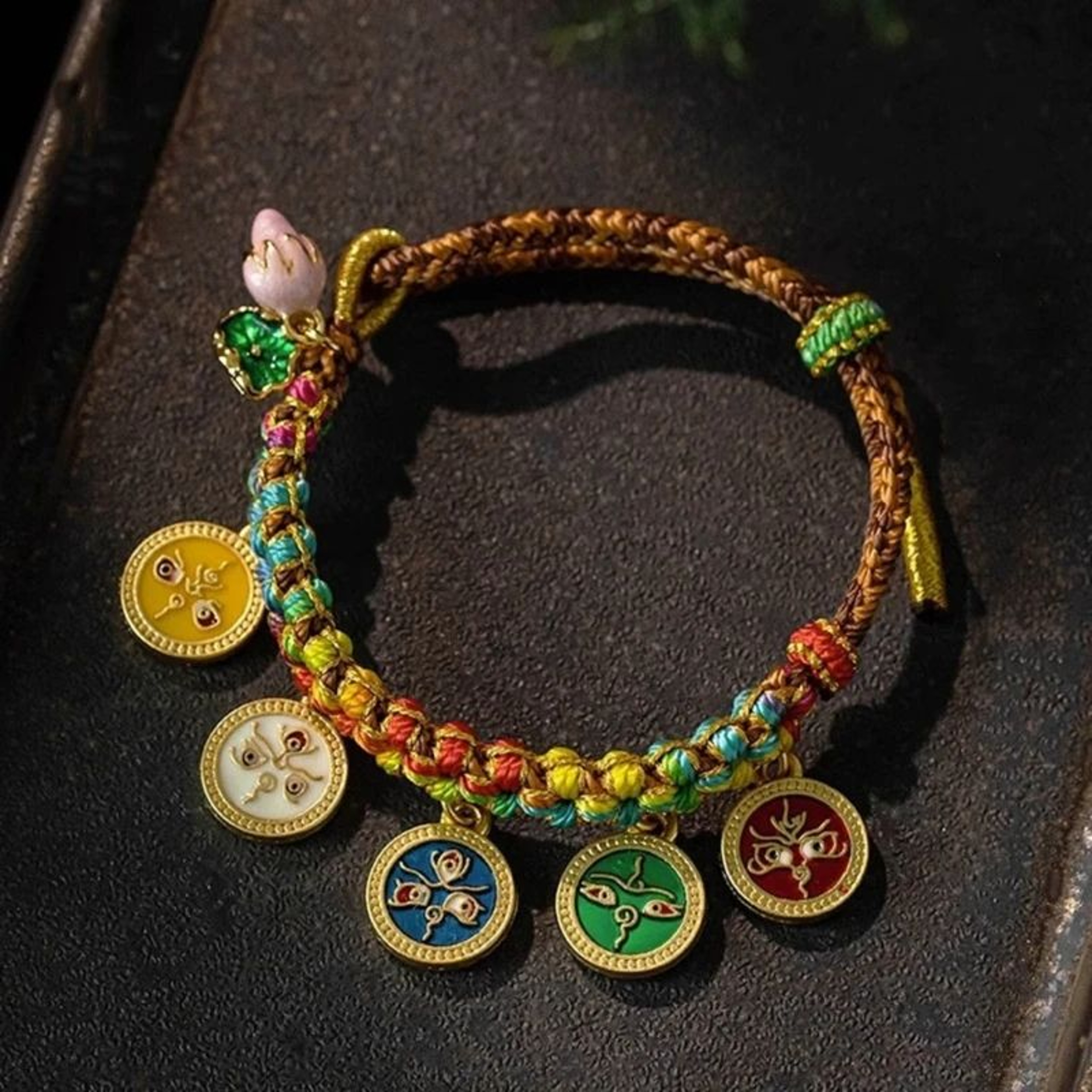 Tibetan Five Way Wealth Woven Bracelet 0