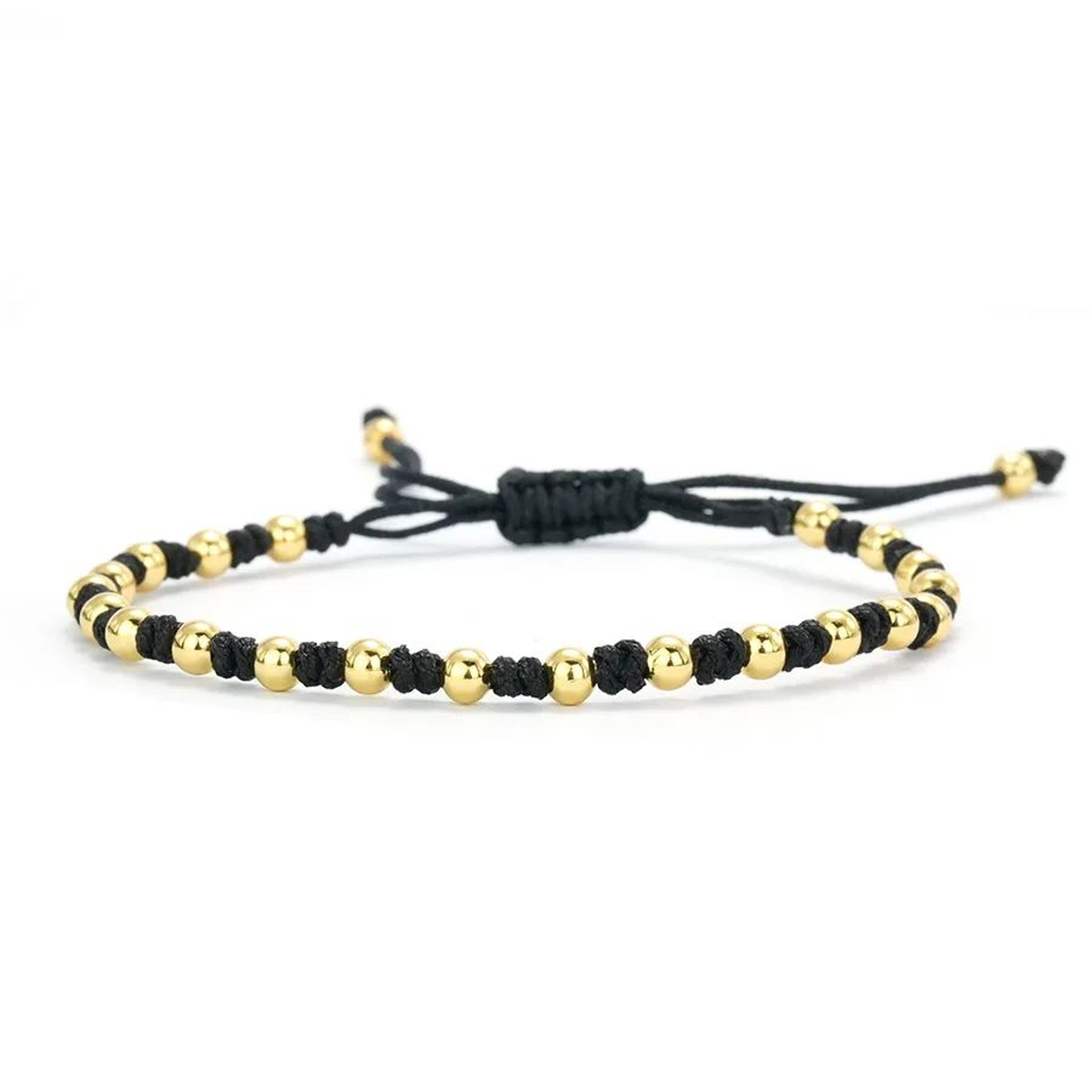 Adjustable Red Black Rope Beaded Friendship Bracelet 7