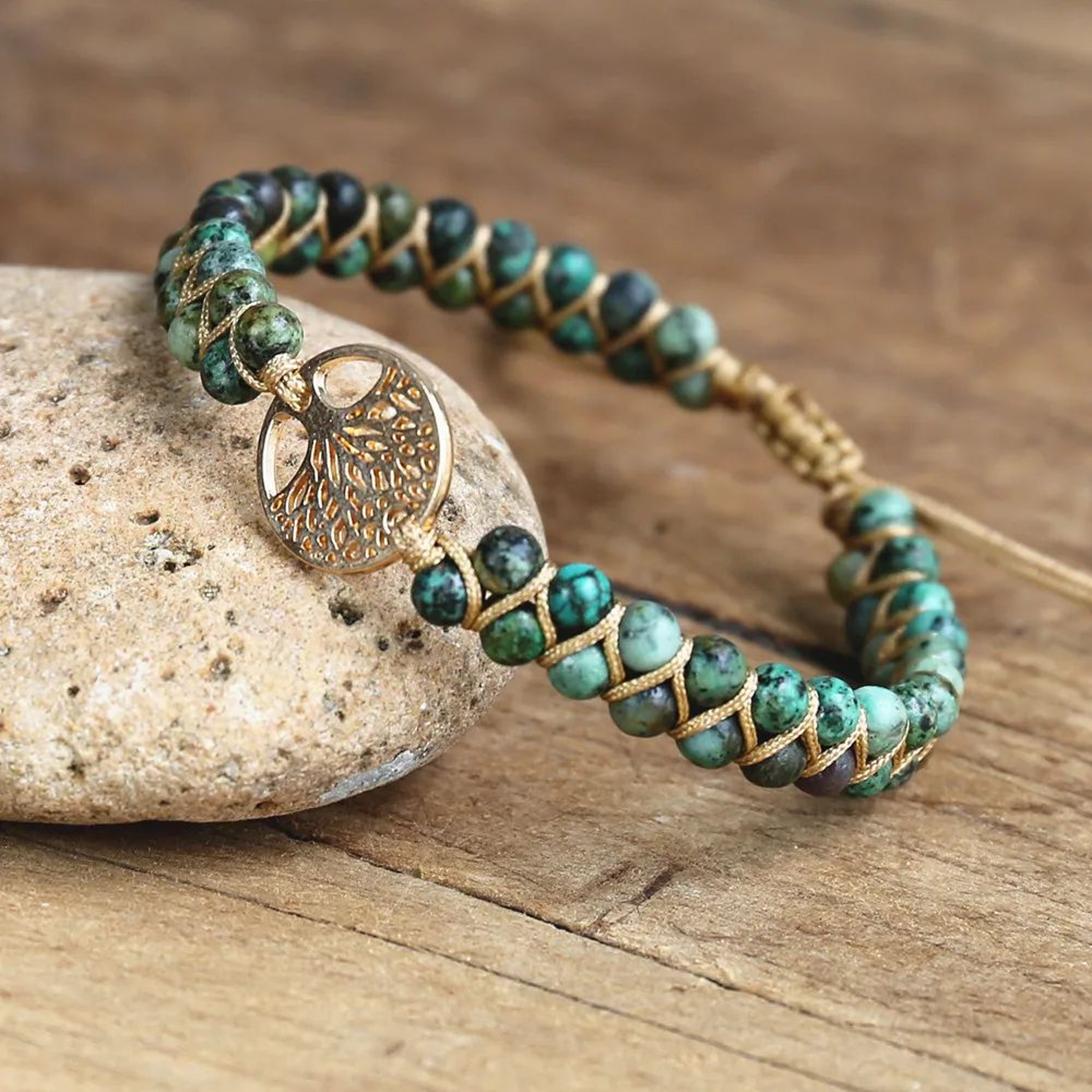 Tree Of Life Jasper Beaded Bracelet 2