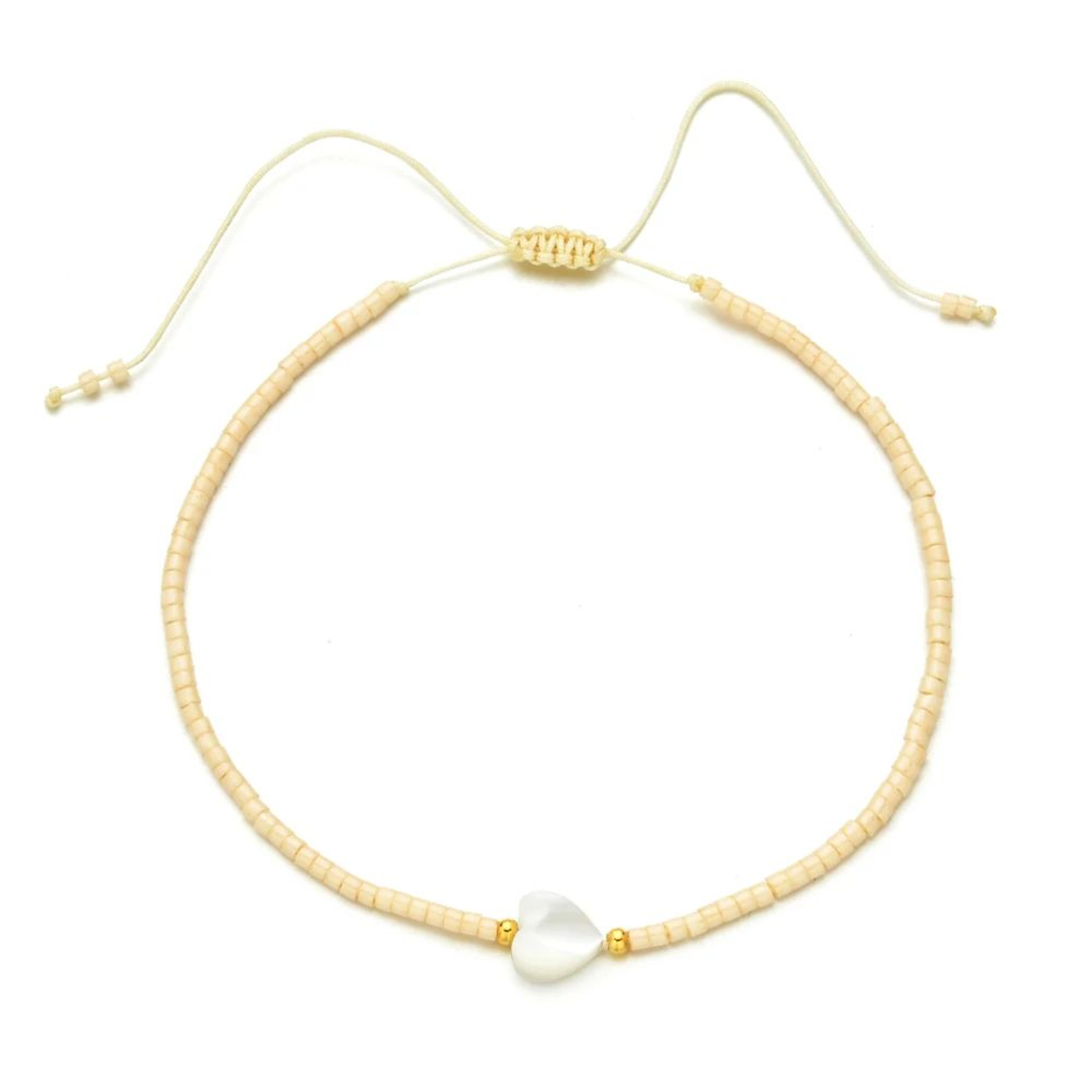Gradient Miyuki Shell Heart Beaded Bracelet 17