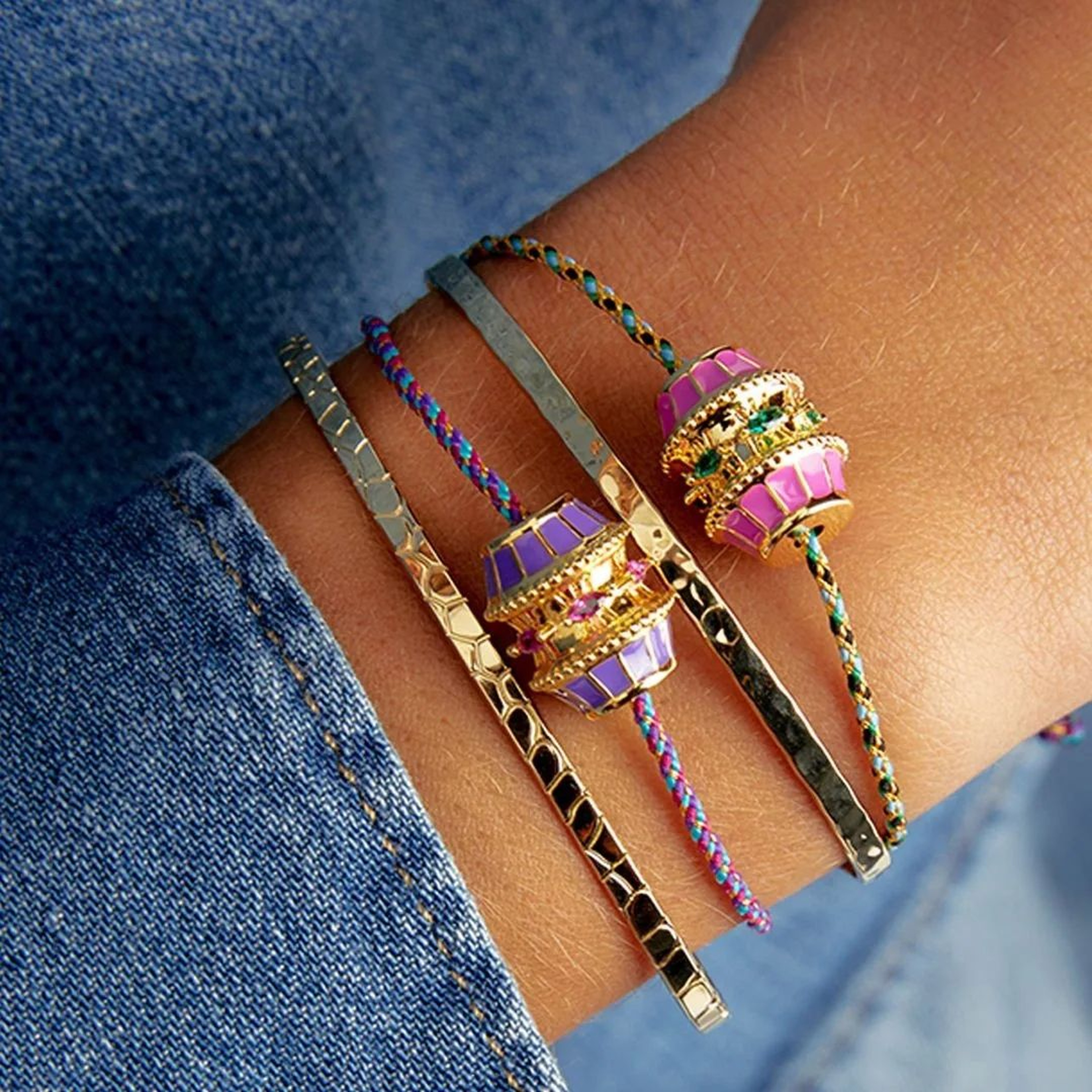 Colorful Tarot Charm Twist Chain Bracelet 0