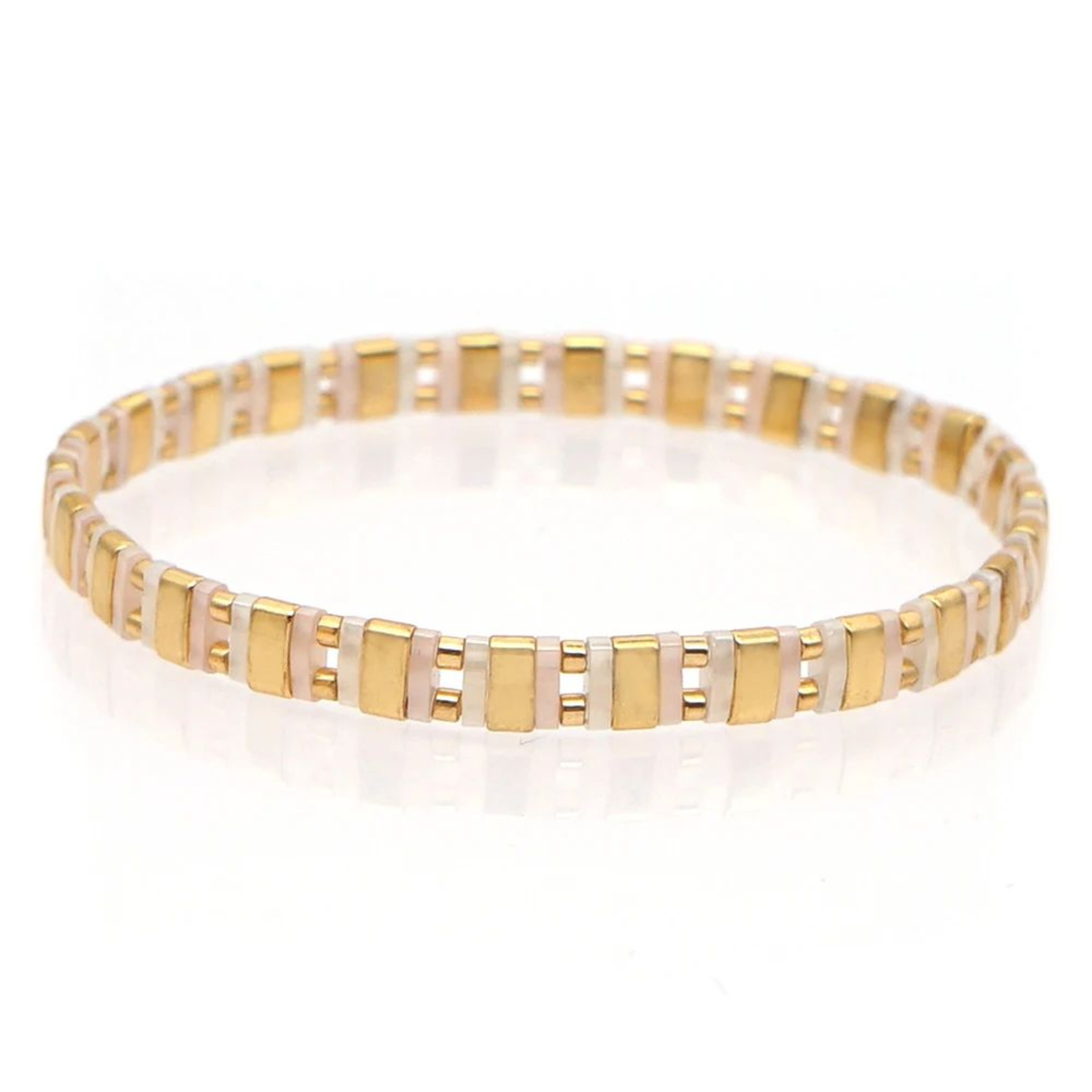 Boho Gold Tila Beaded Bracelet 4