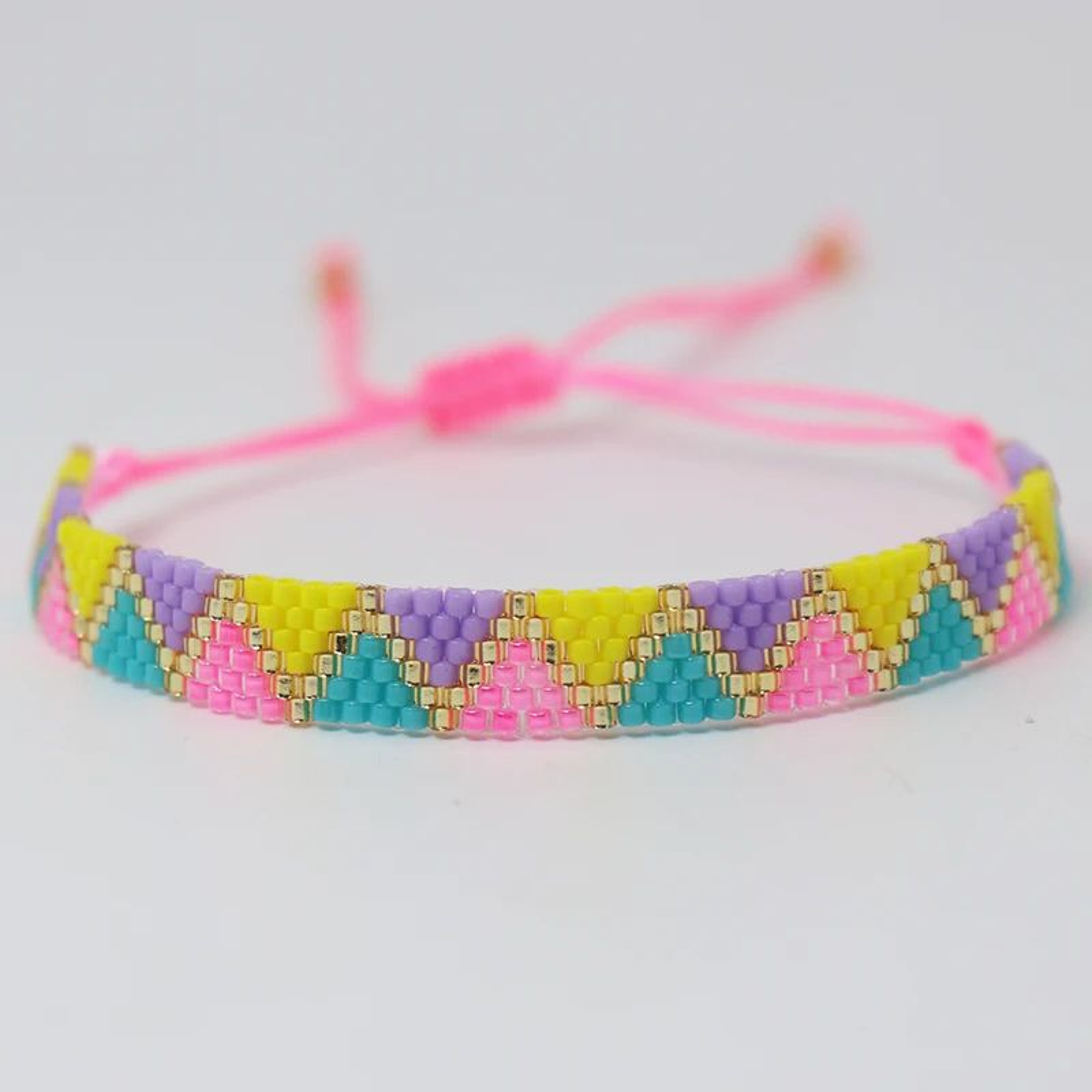 Boho Geometric Miyuki Bead Woven Bracelet 6