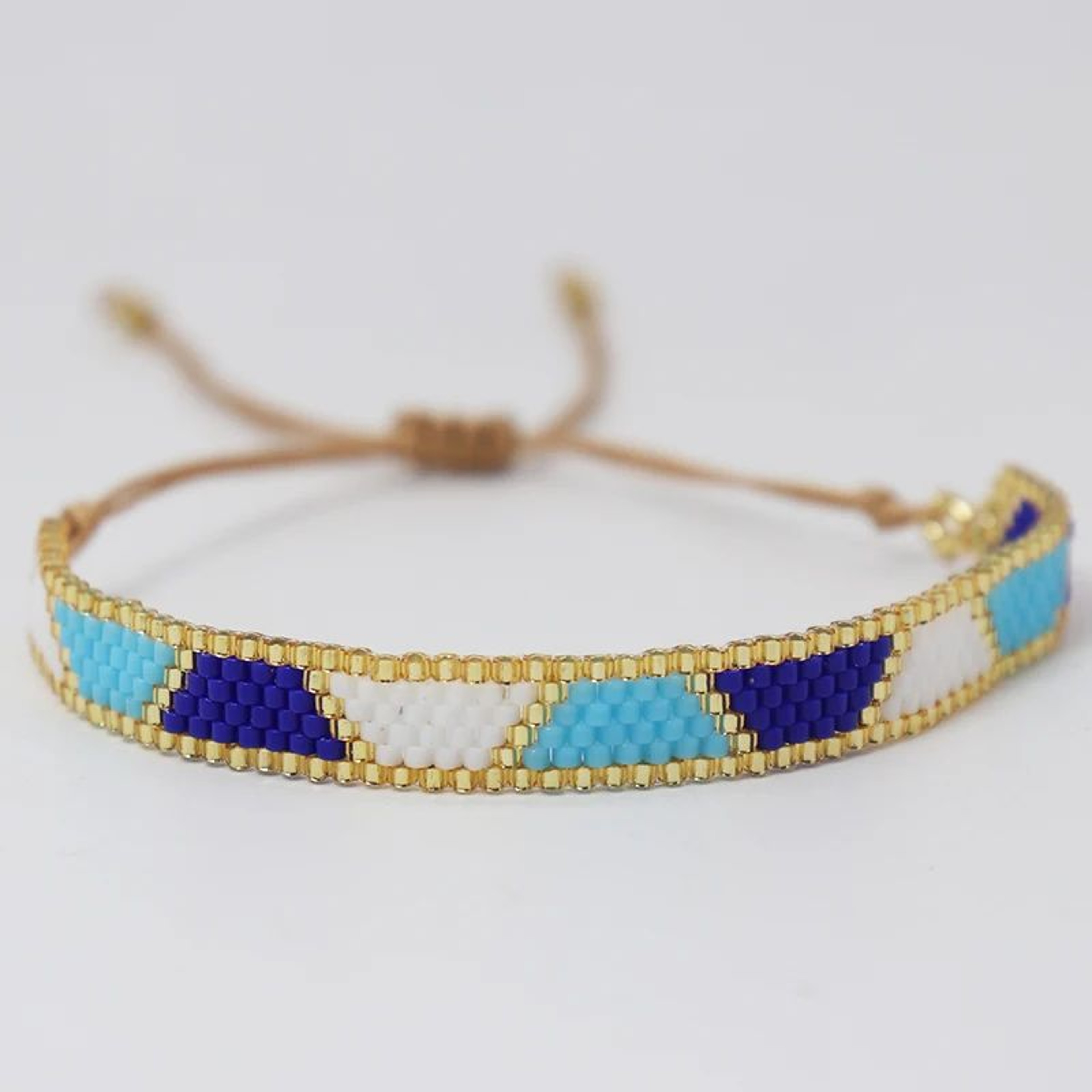 Boho Geometric Miyuki Bead Woven Bracelet 8