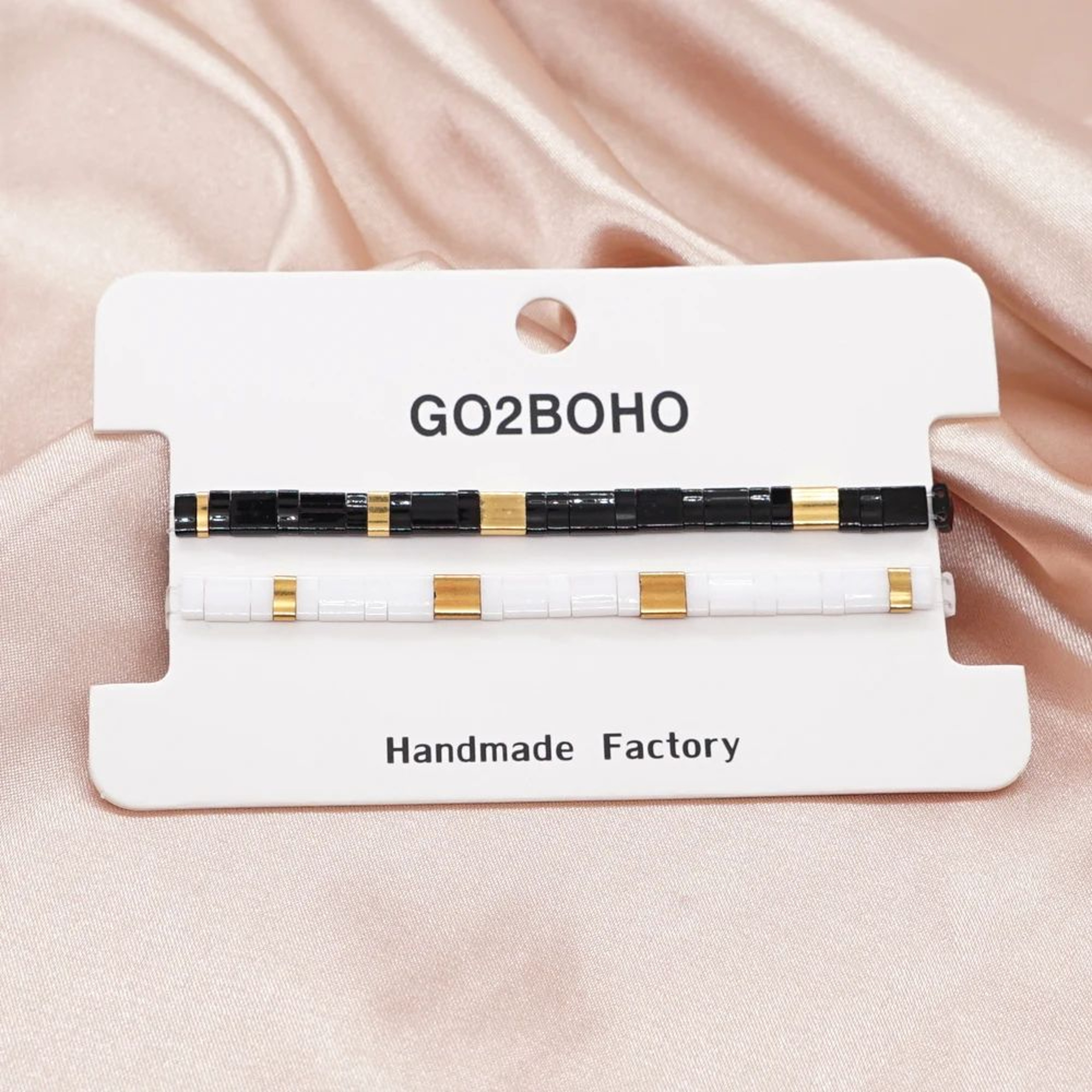 Black White Miyuki Tila Couple Bracelet Set 0
