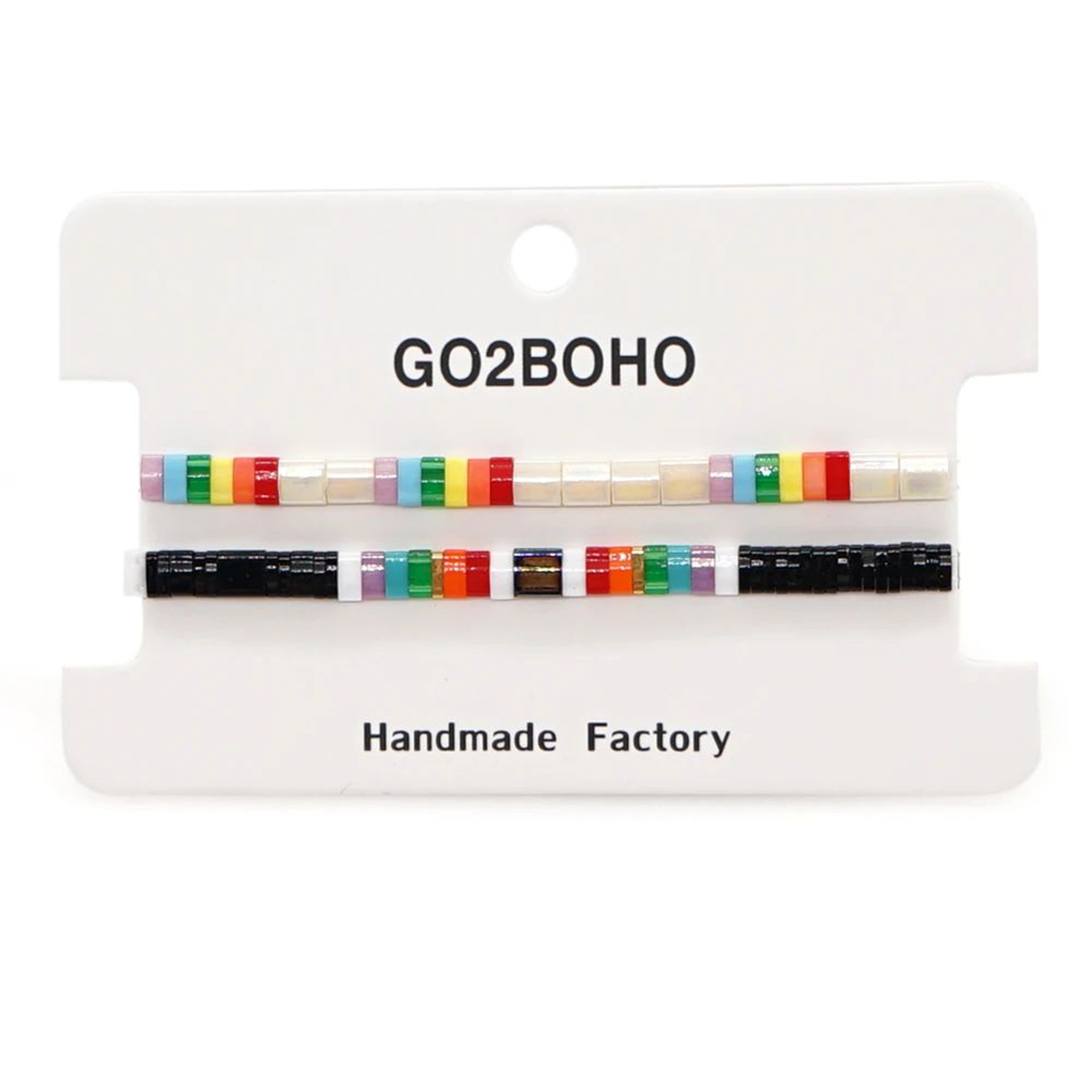 Black White Miyuki Tila Couple Bracelet Set 13