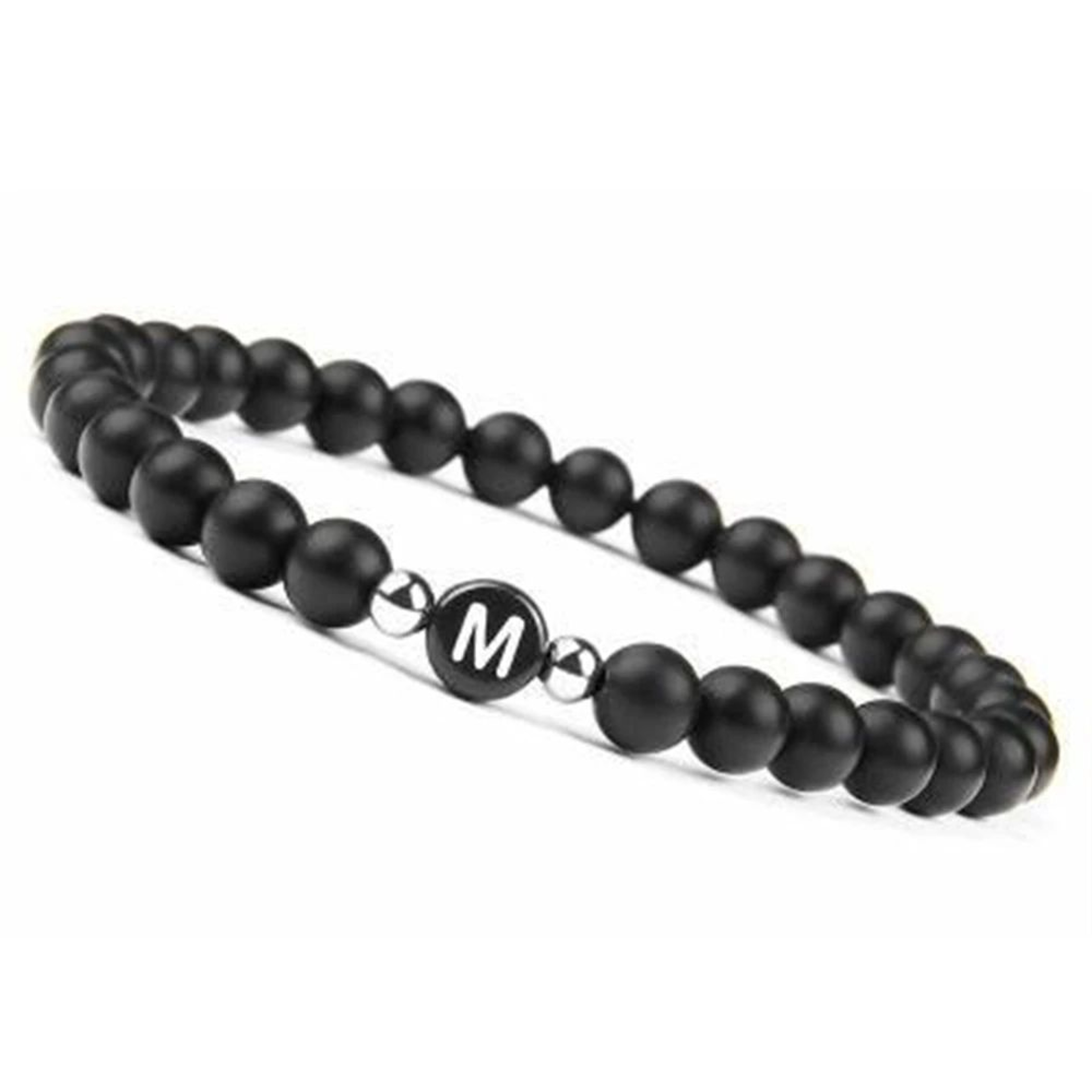 Personalized Letter Bead Stretch Bracelet 15