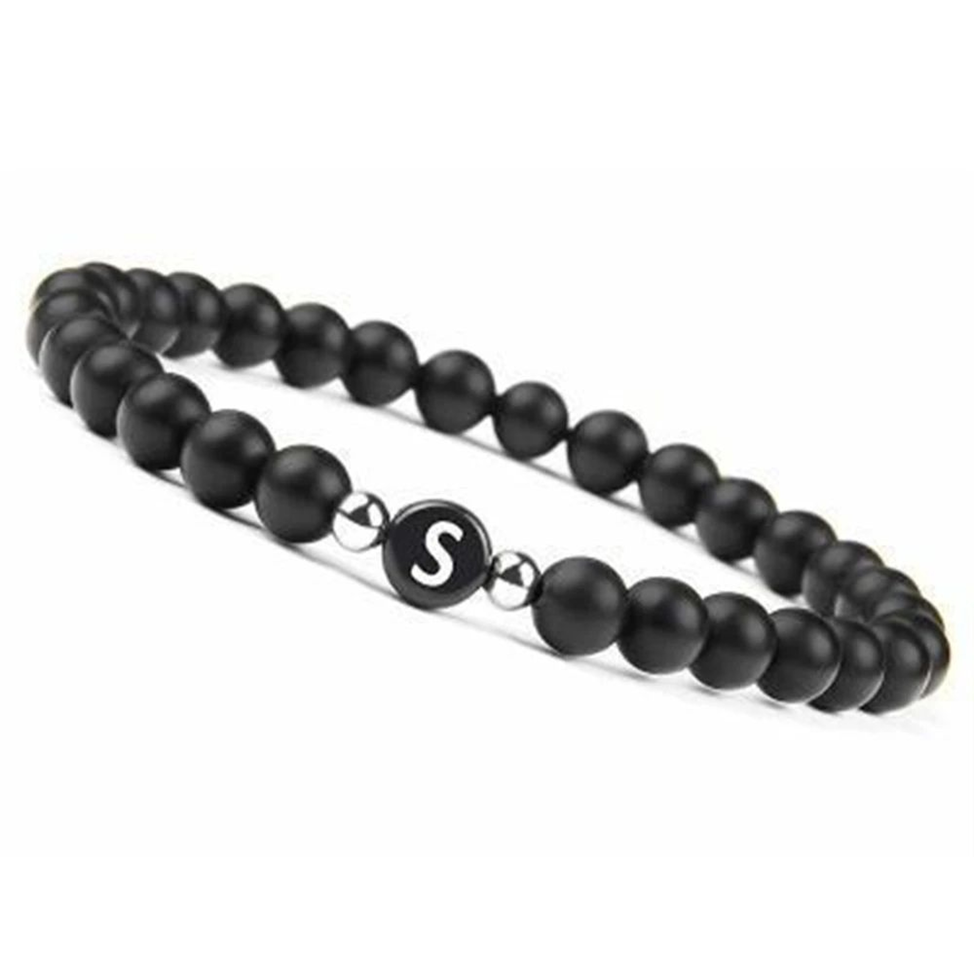 Personalized Letter Bead Stretch Bracelet 21
