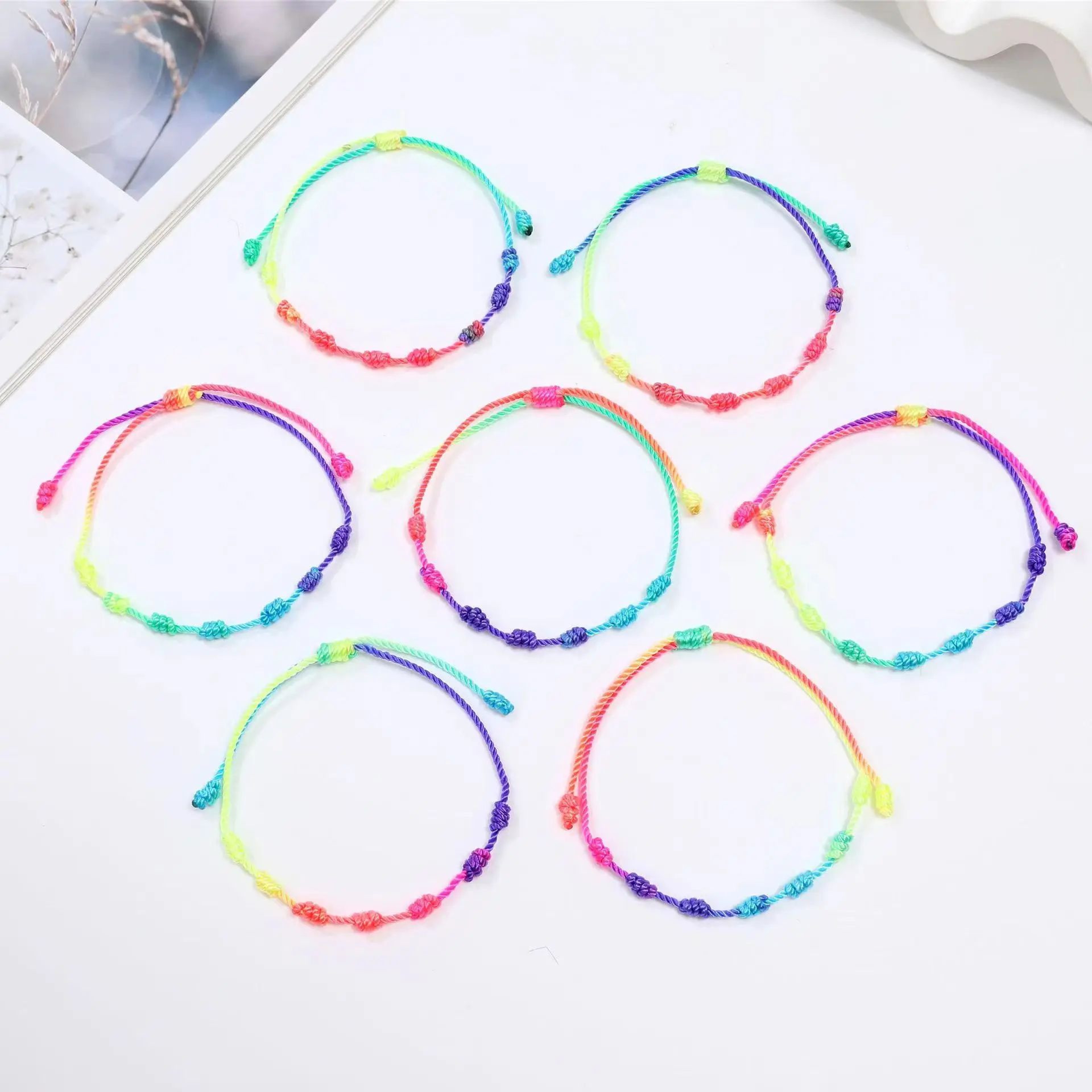 Rainbow Seven Knot Lucky Bracelet Set 3