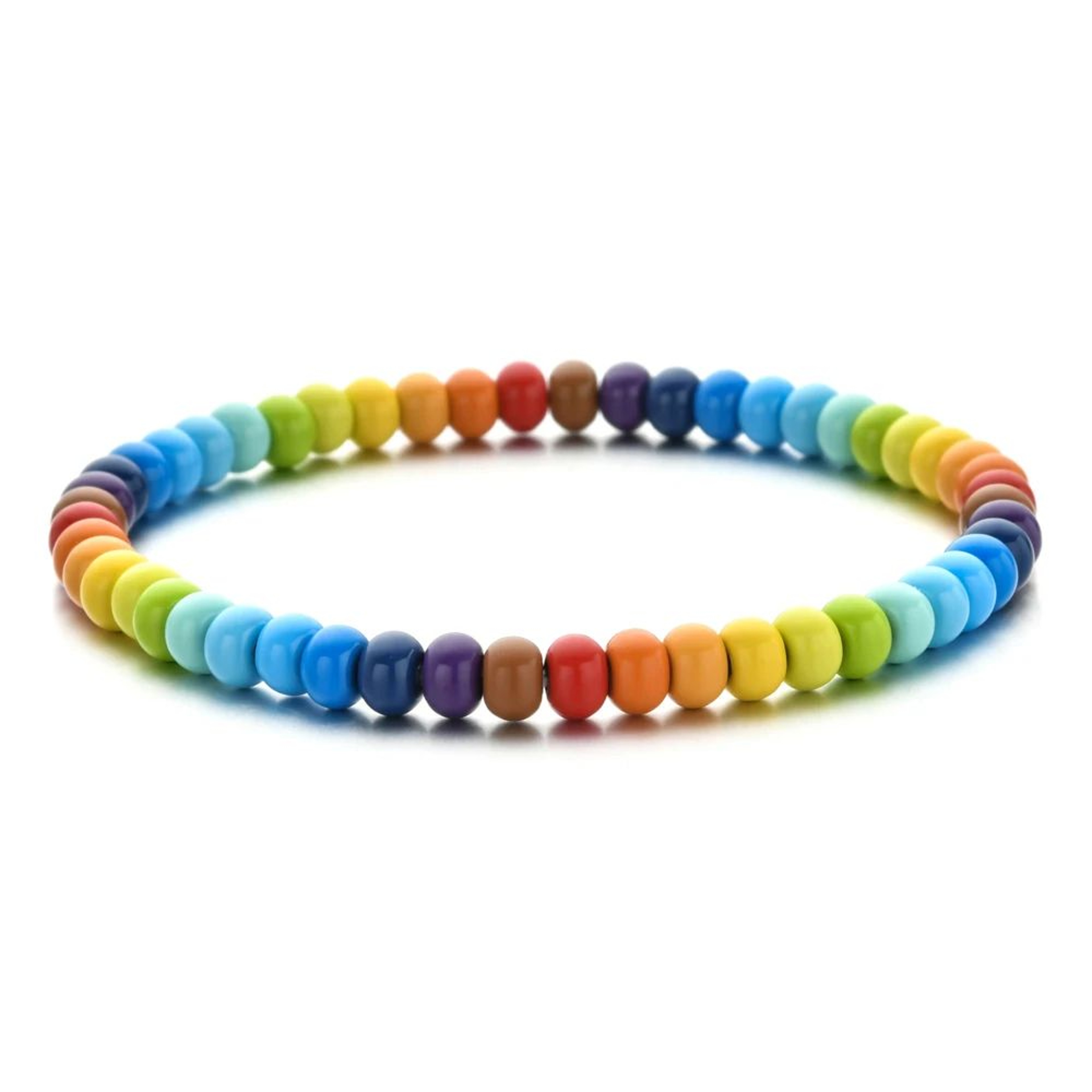 Rainbow Colorful Beaded Friendship Bracelet 0