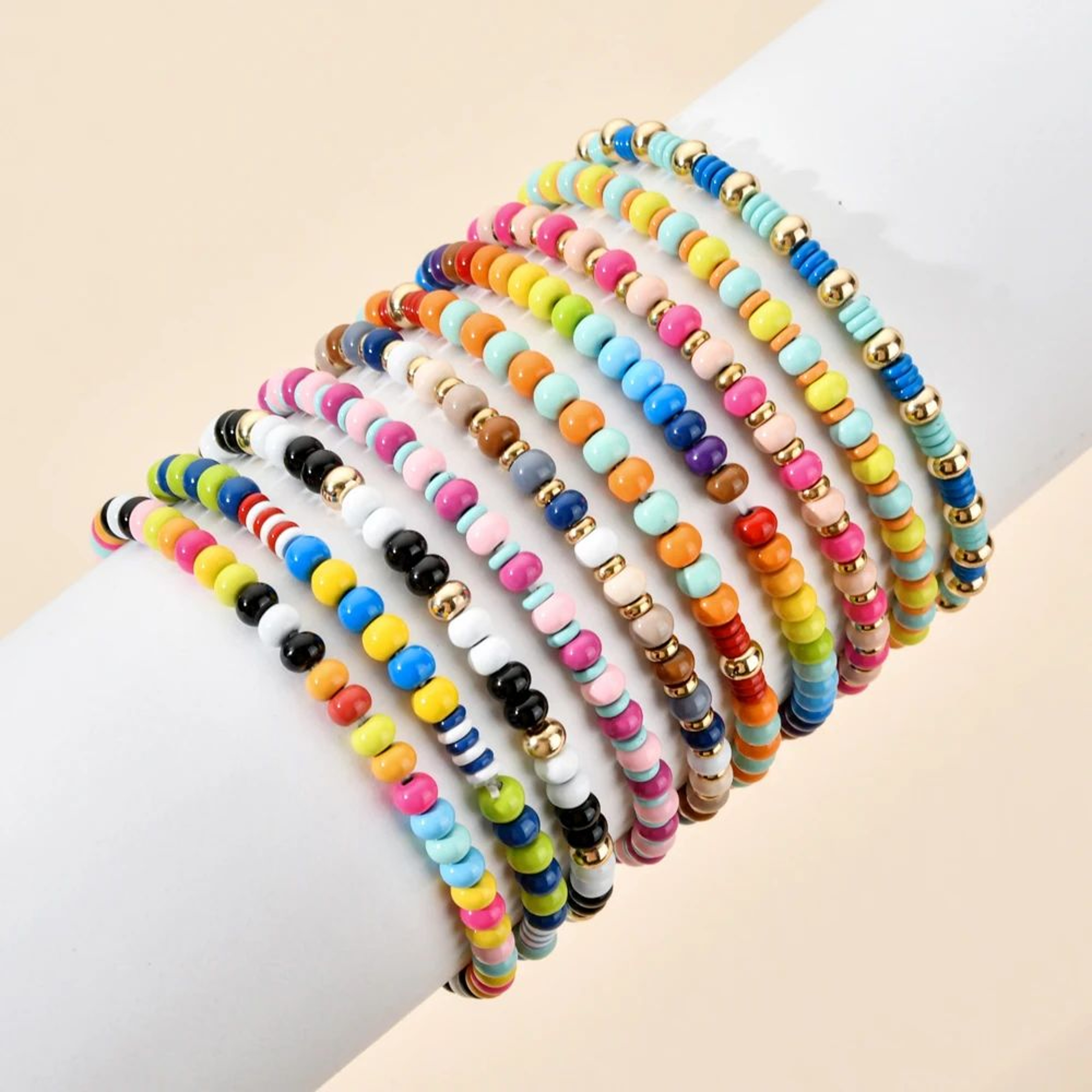 Rainbow Colorful Beaded Friendship Bracelet 1