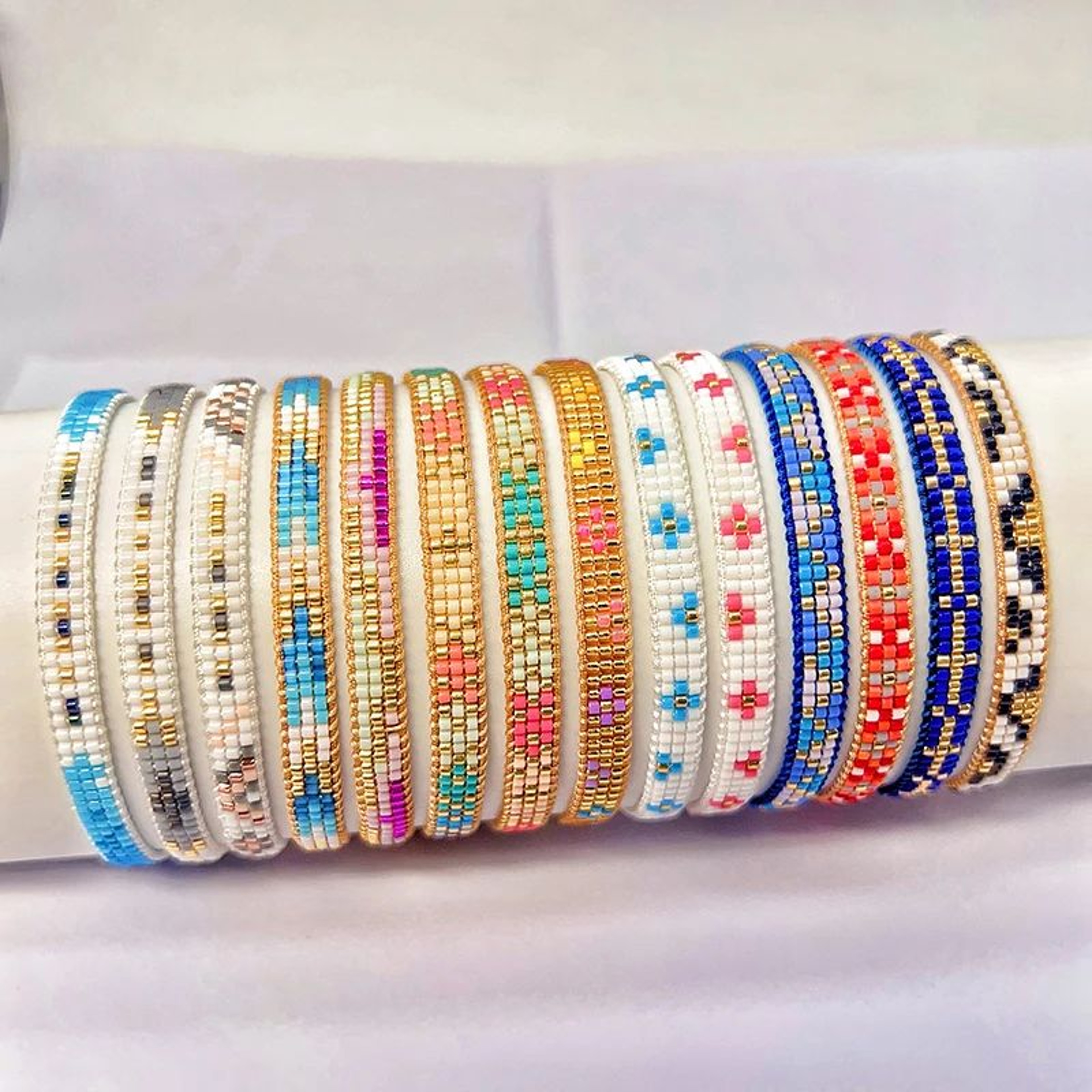 Colorful Miyuki Glass Bead Woven Bracelet 2
