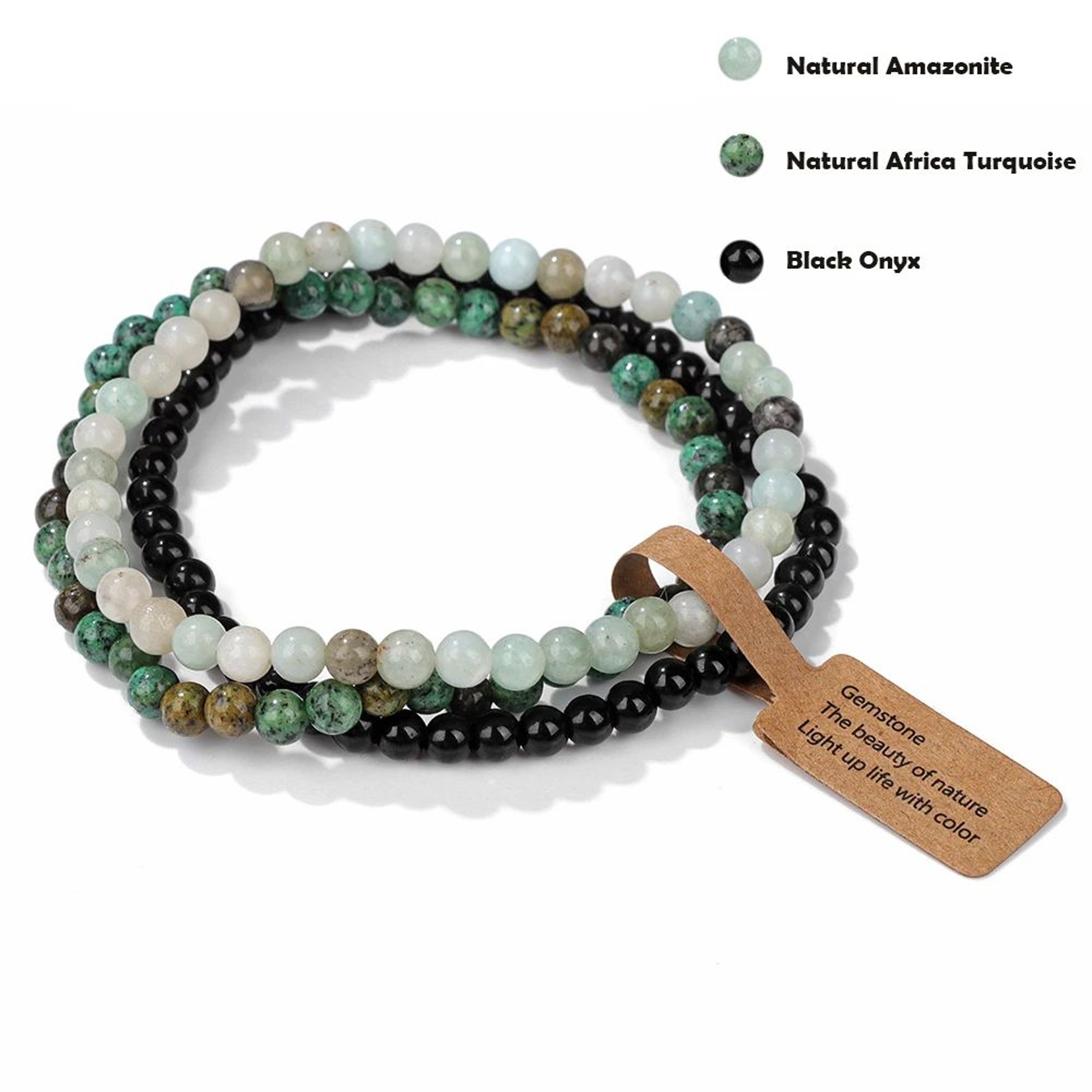 Mini Natural Stone Beaded Bracelet Set 18