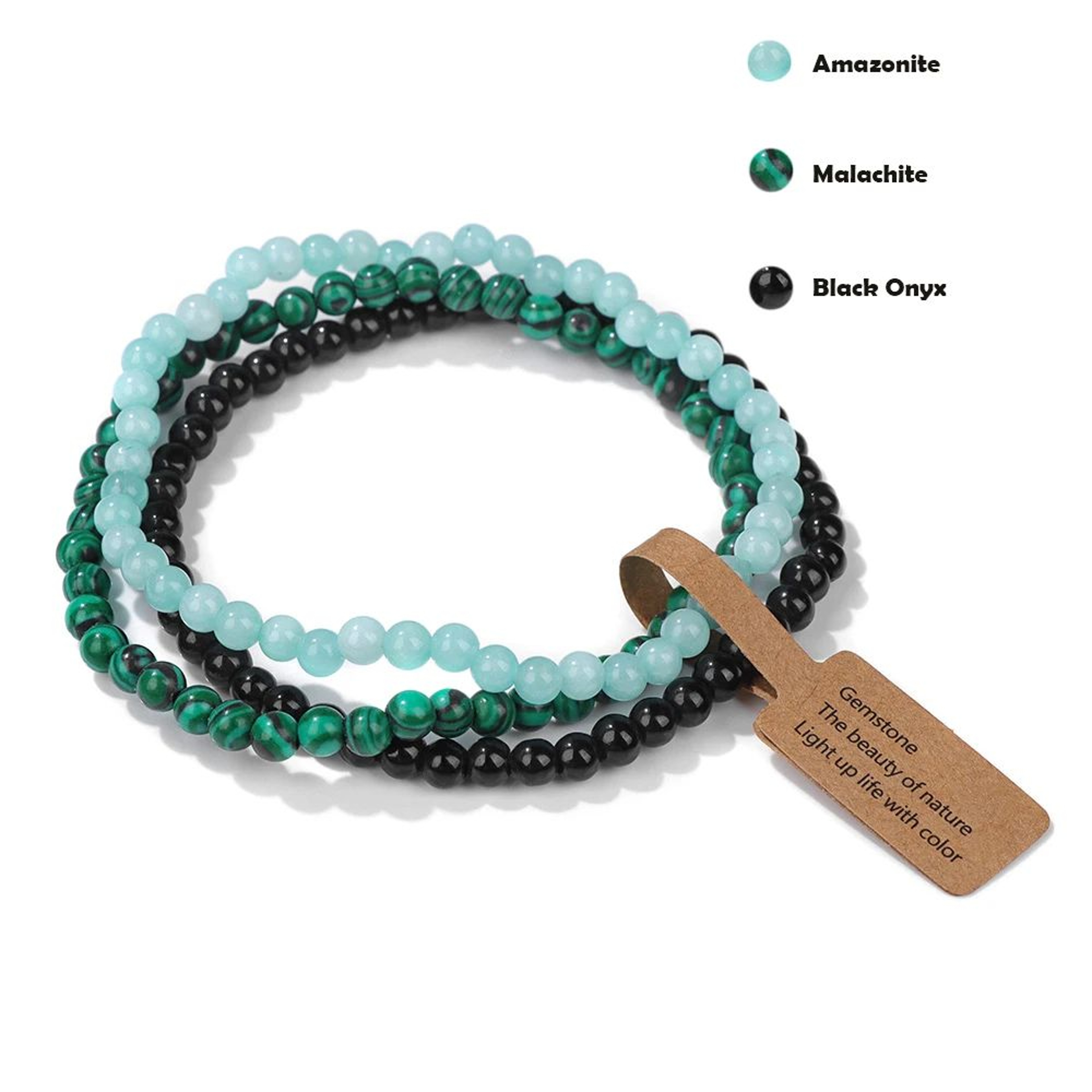 Mini Natural Stone Beaded Bracelet Set 19