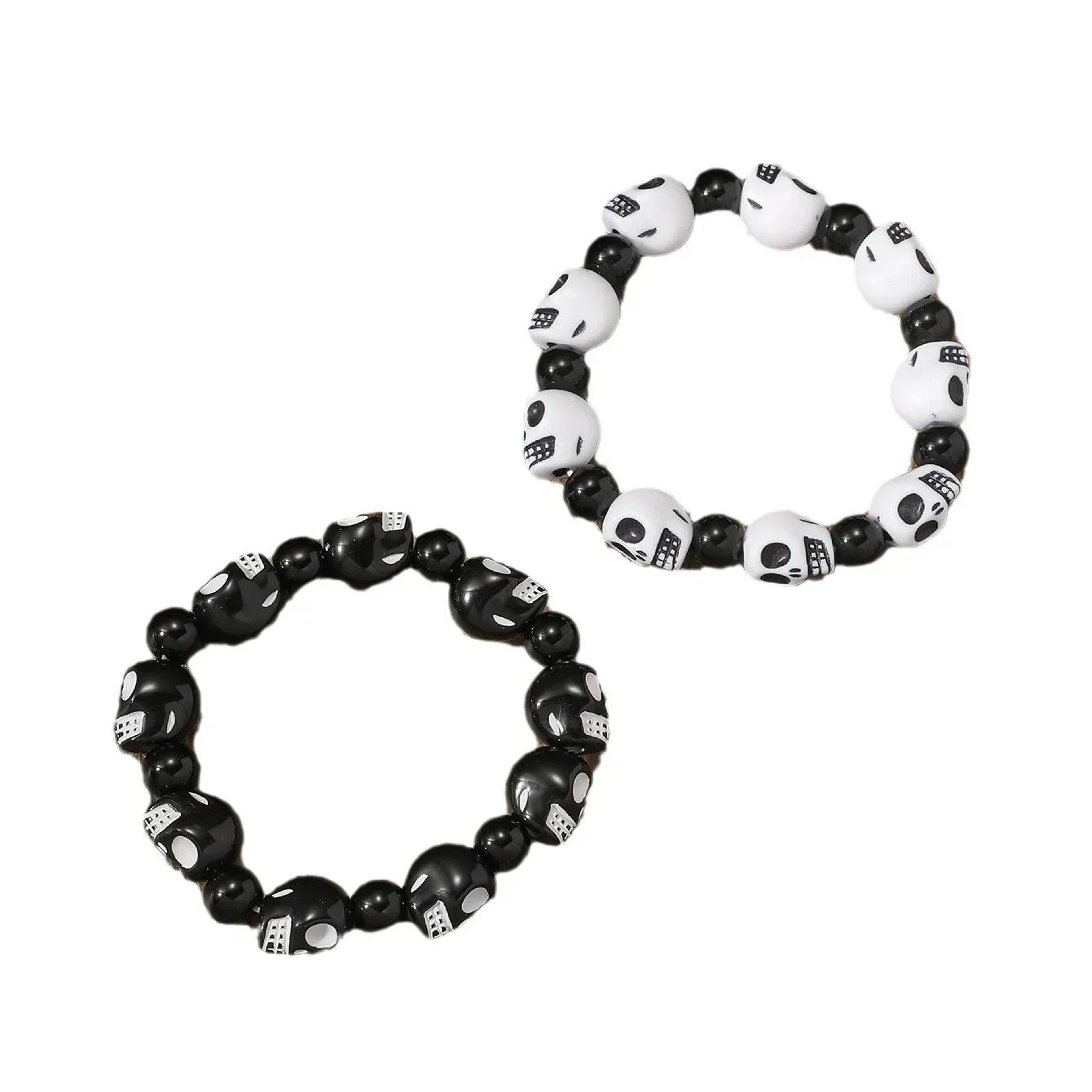 Gothic Skull Skeleton Beaded Bracelet 3