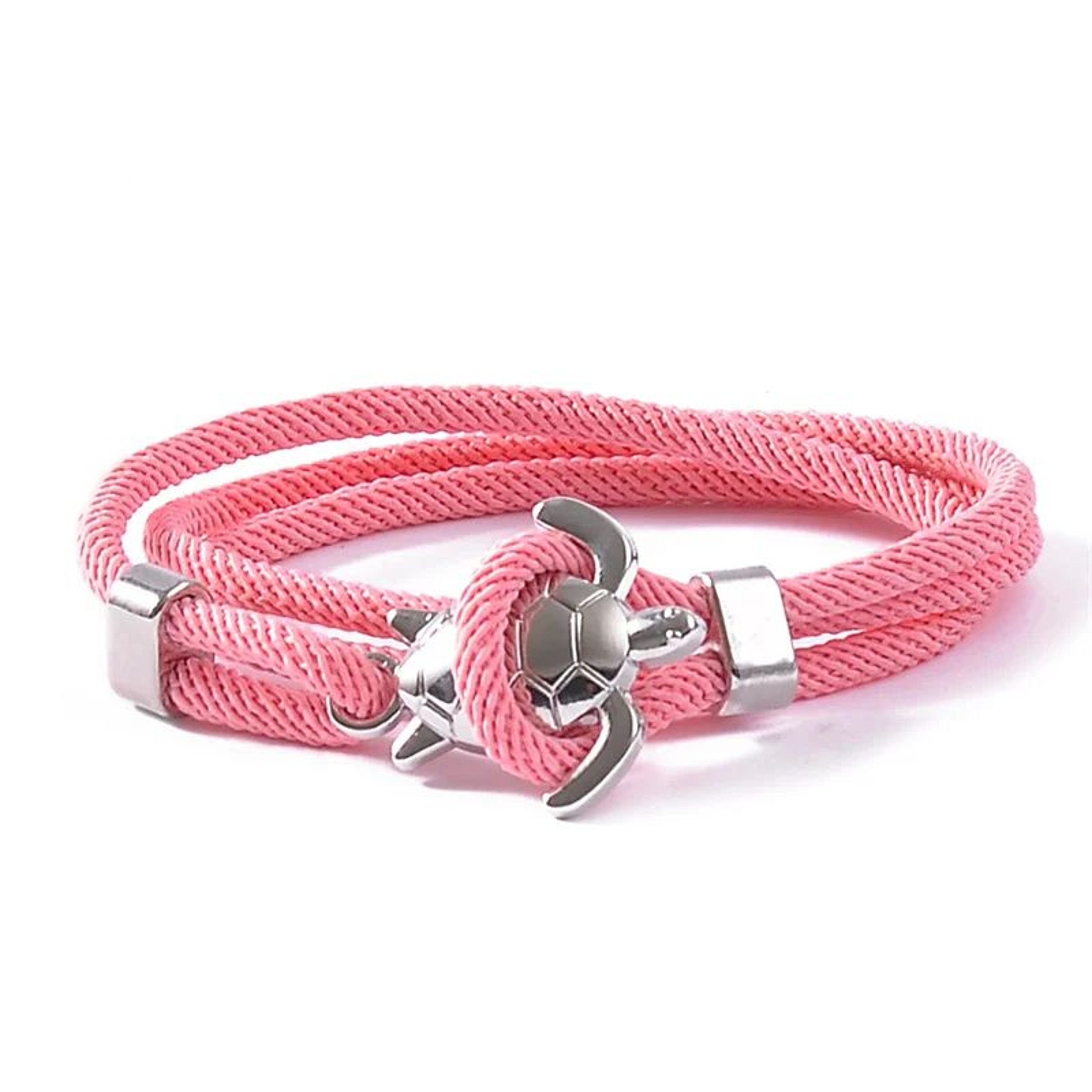 Silver Sea Turtle Hand Knitted Rope Bracelet 4