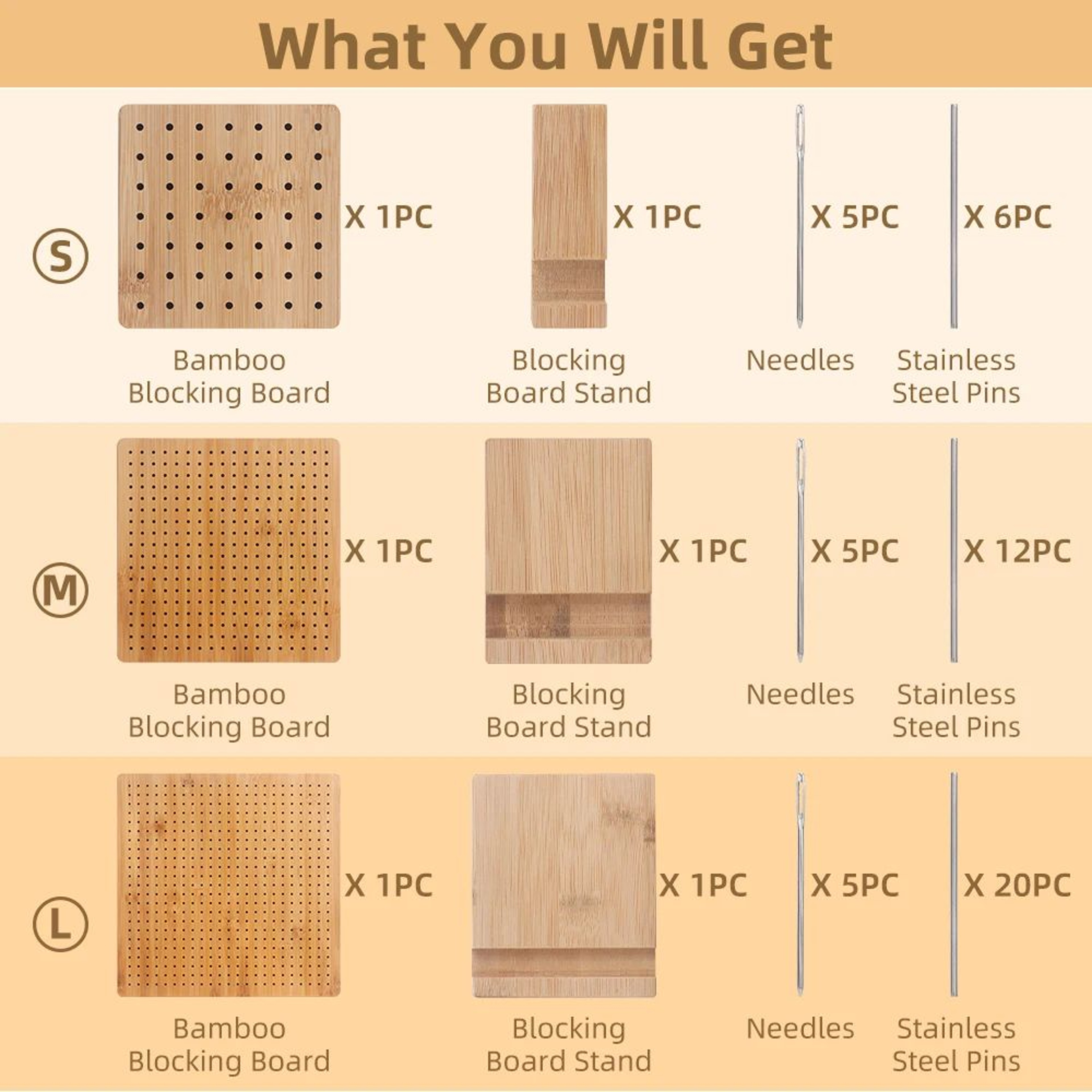 Bamboo Knitting Loom Board Set 3