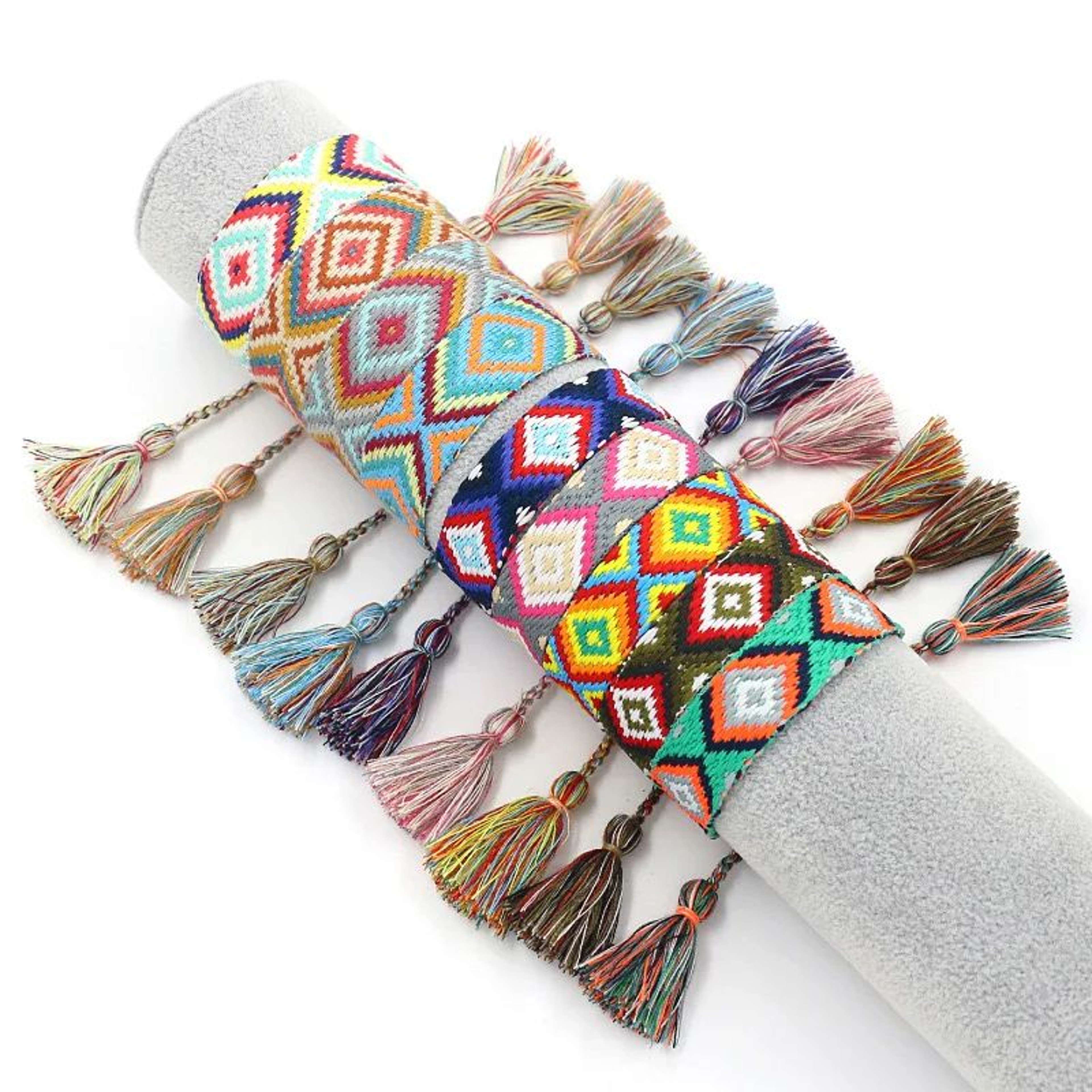 Colorful Boho Tassel Woven Friendship Bracelet 1
