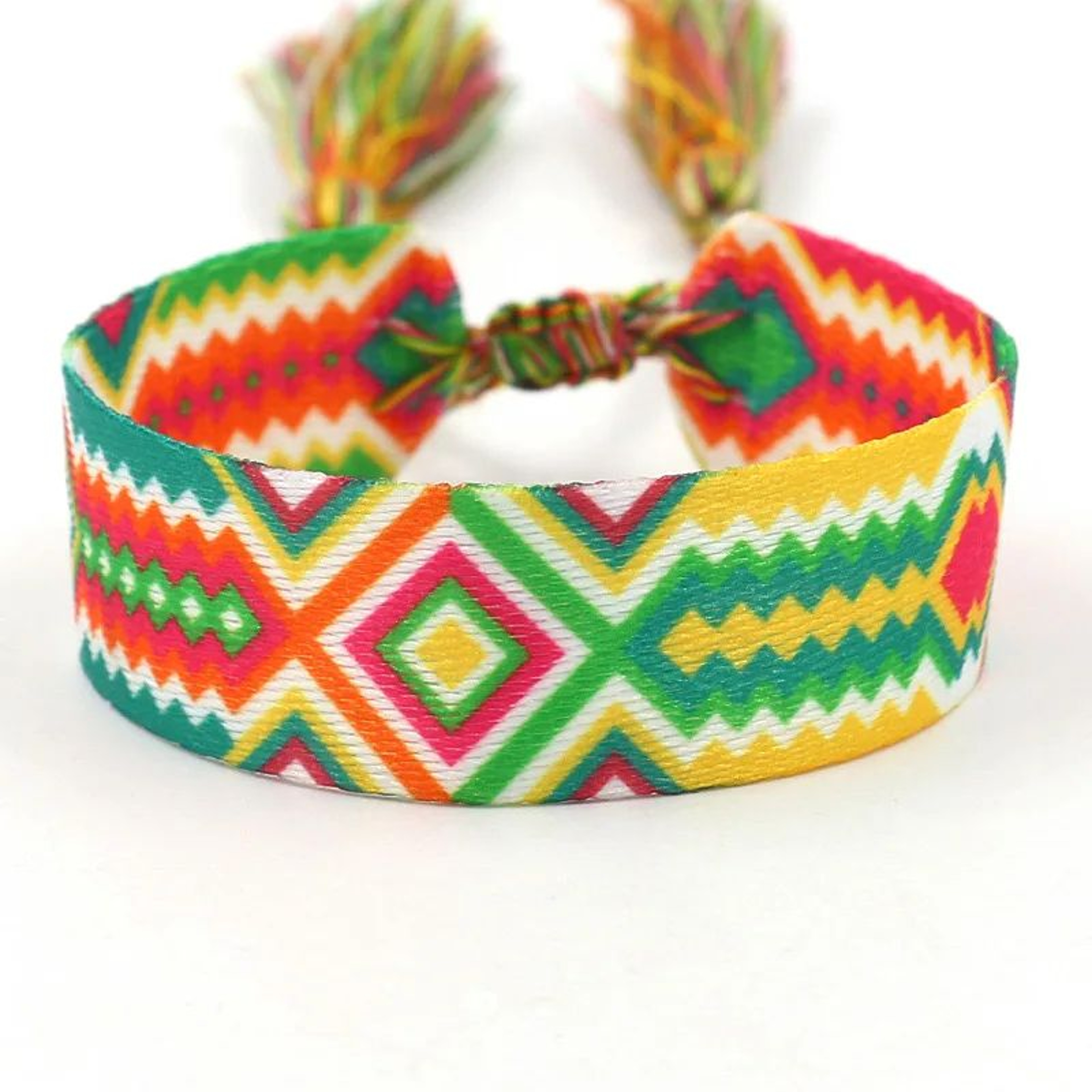 Colorful Boho Tassel Woven Friendship Bracelet 23