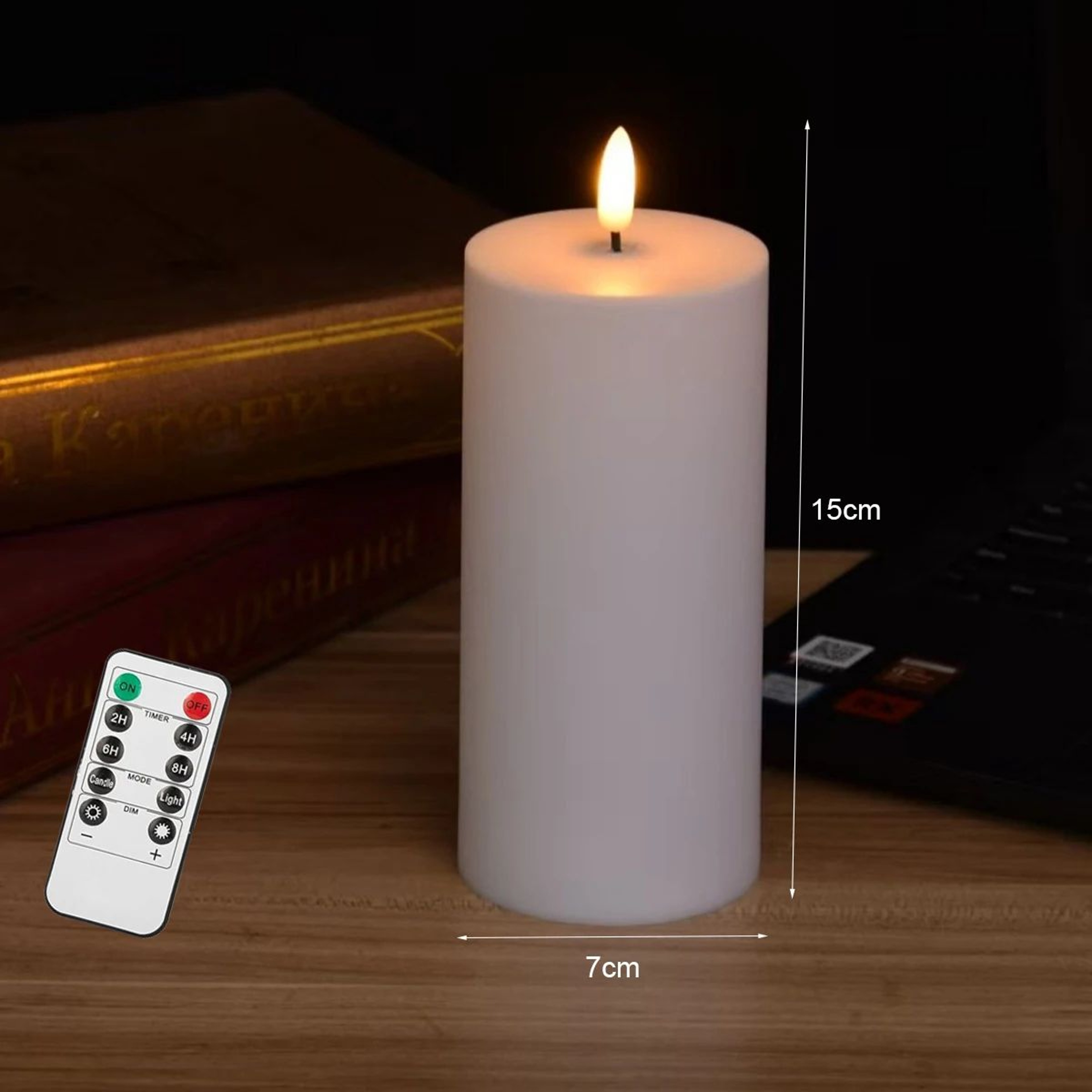 Large Outdoor Flickering LED Candle With Remote 13