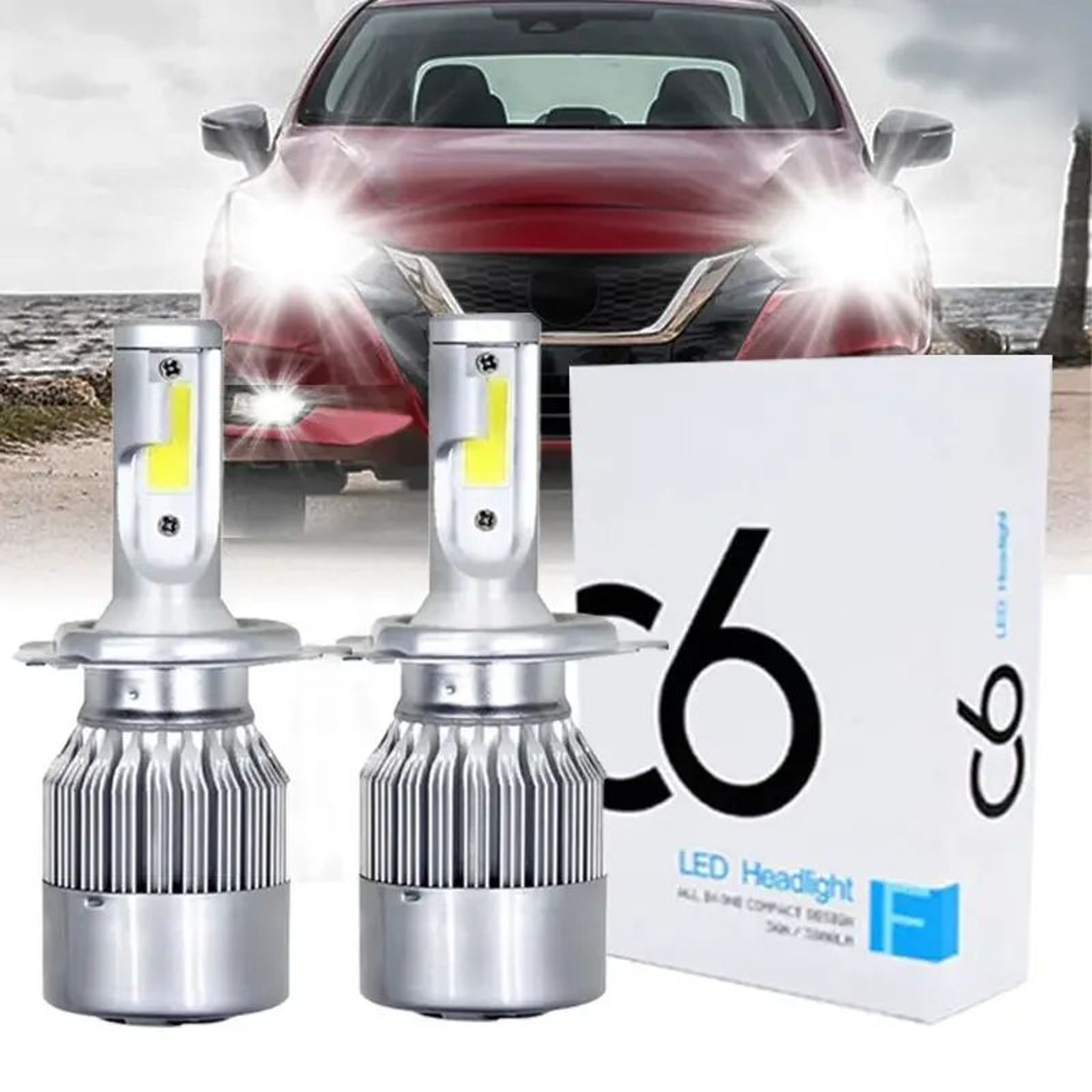 C6 LED Car Headlight Bulb Conversion Kit 0