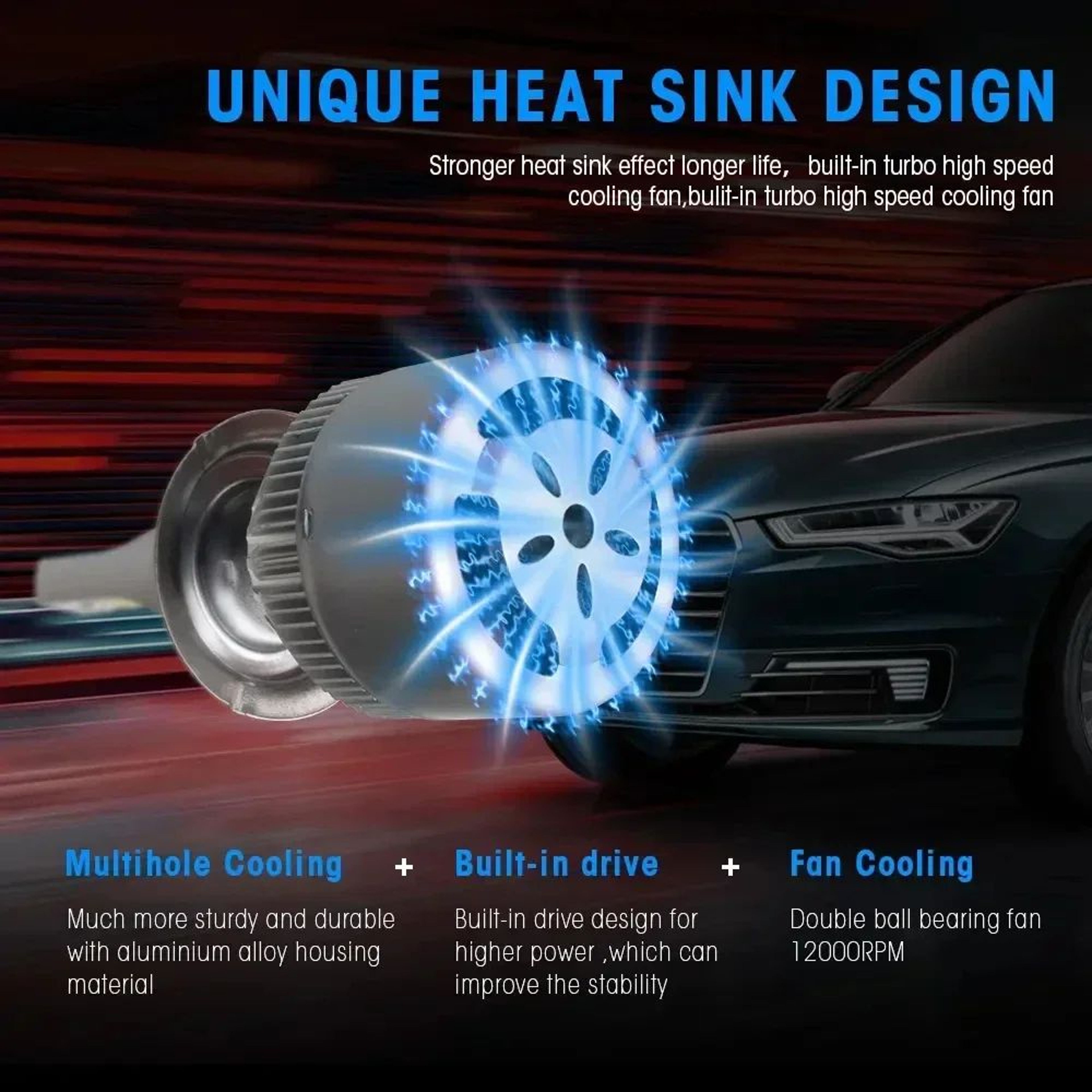C6 LED Car Headlight Bulb Conversion Kit 5