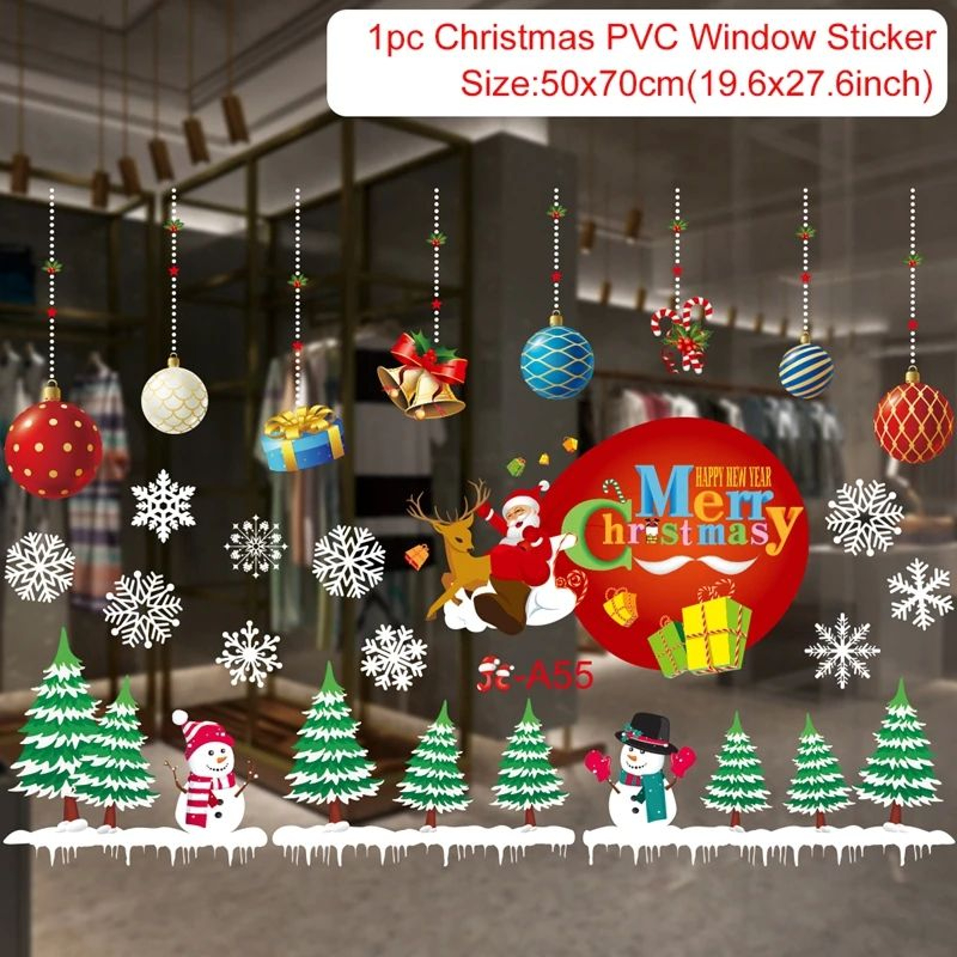Merry Christmas Festive Window And Wall Stickers 15