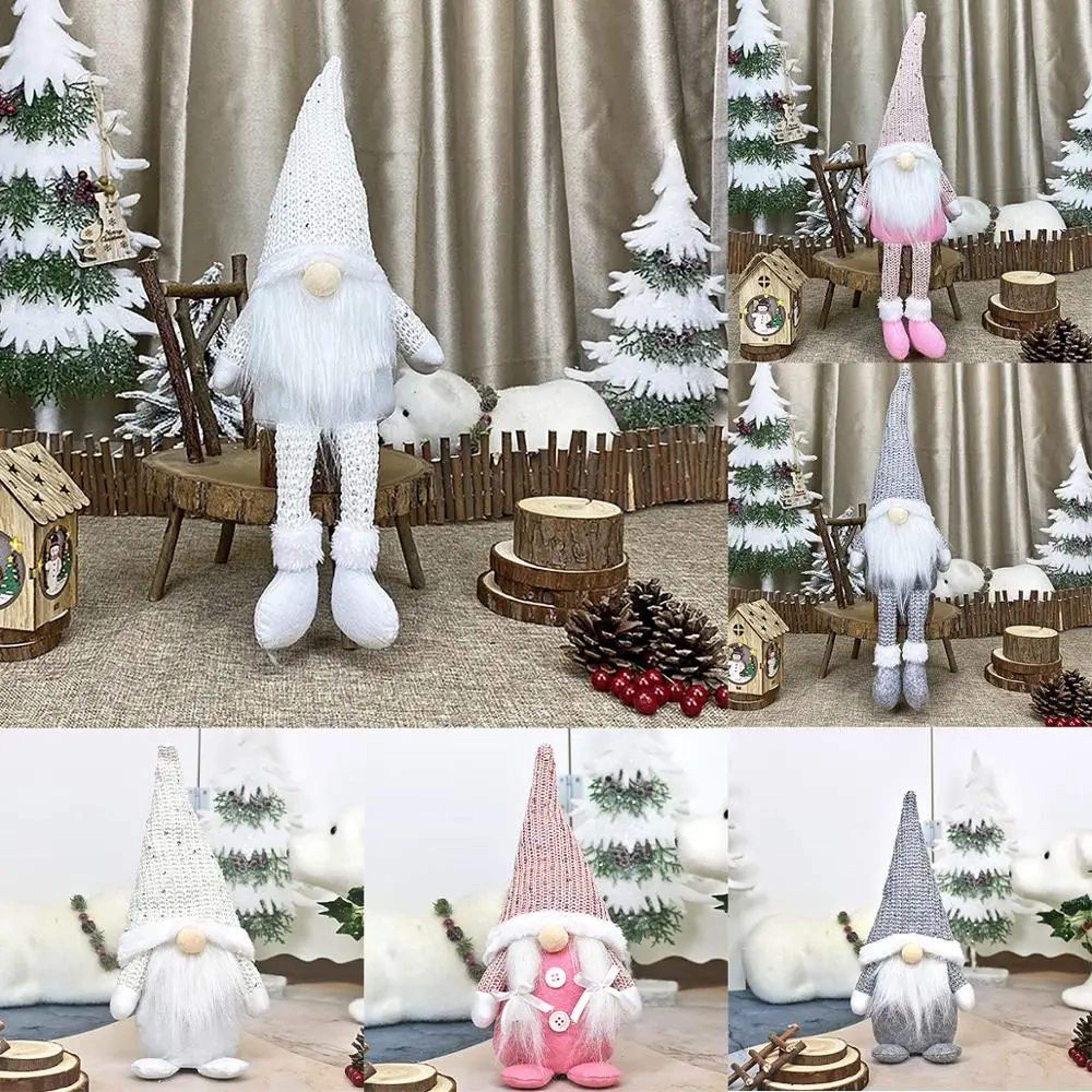Christmas Faceless Gnome Doll Holiday Decoration 3