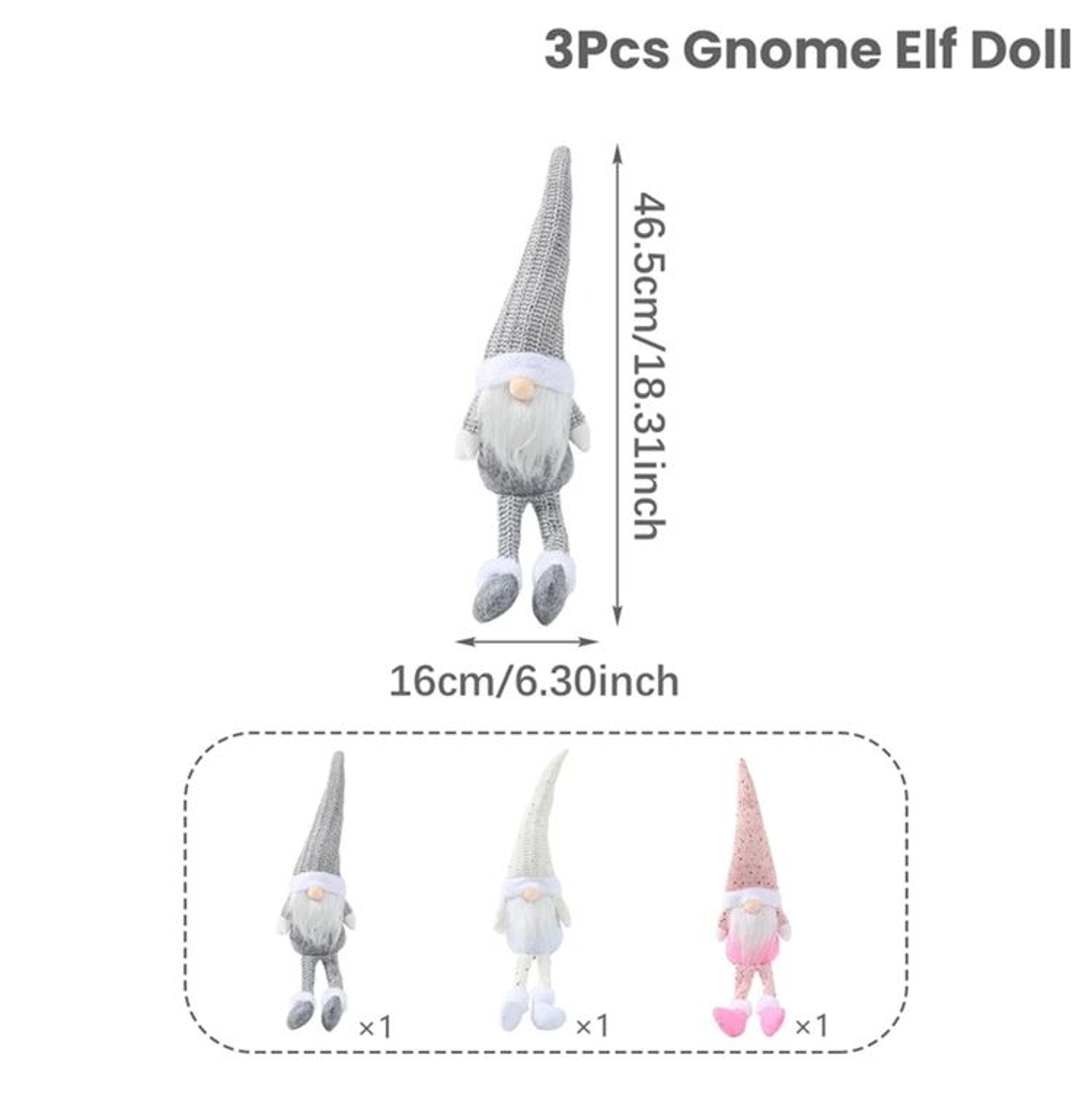 Christmas Faceless Gnome Doll Holiday Decoration 18