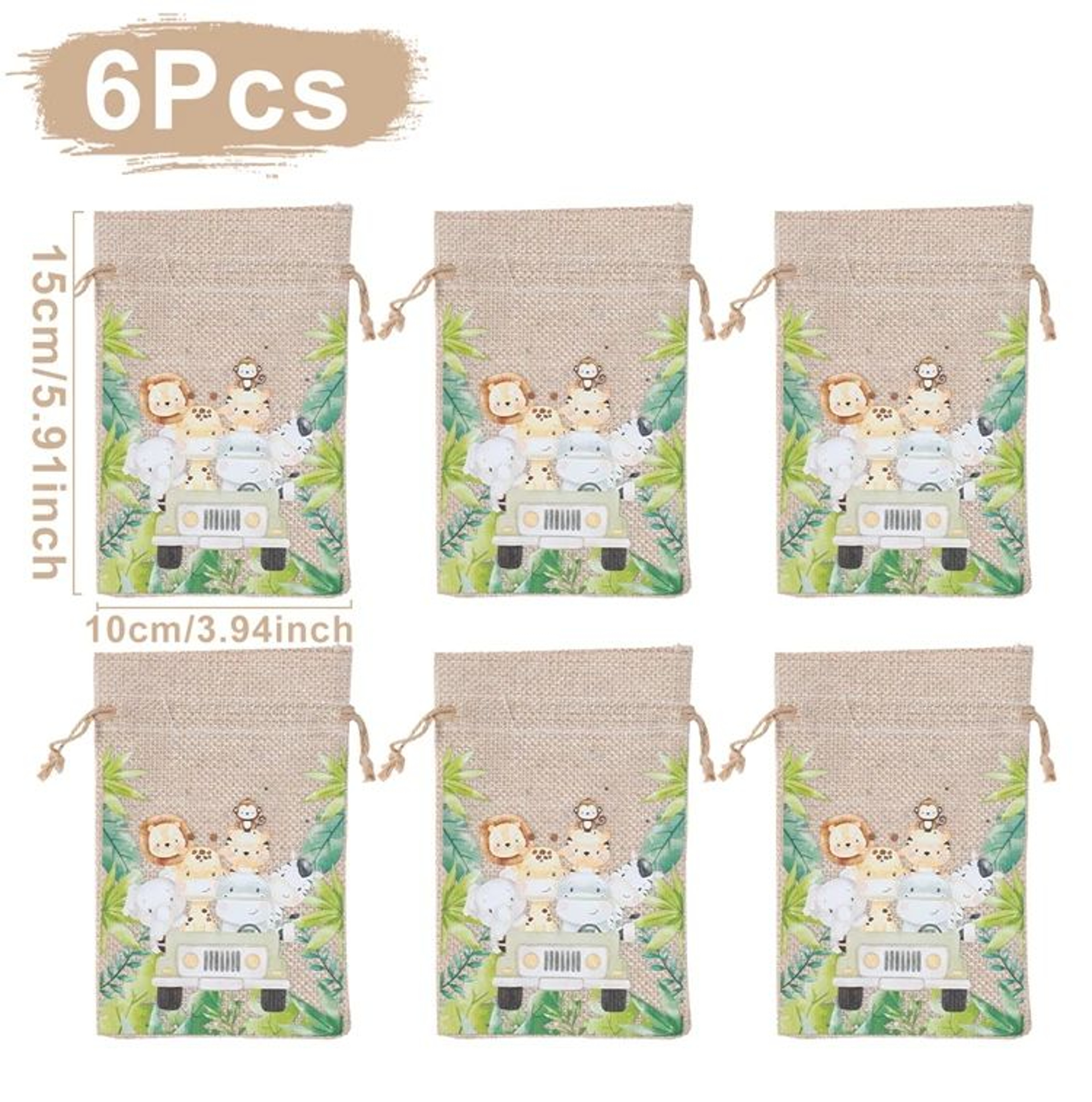 6 Piece Animal Dinosaur Unicorn Party Gift Bags 16