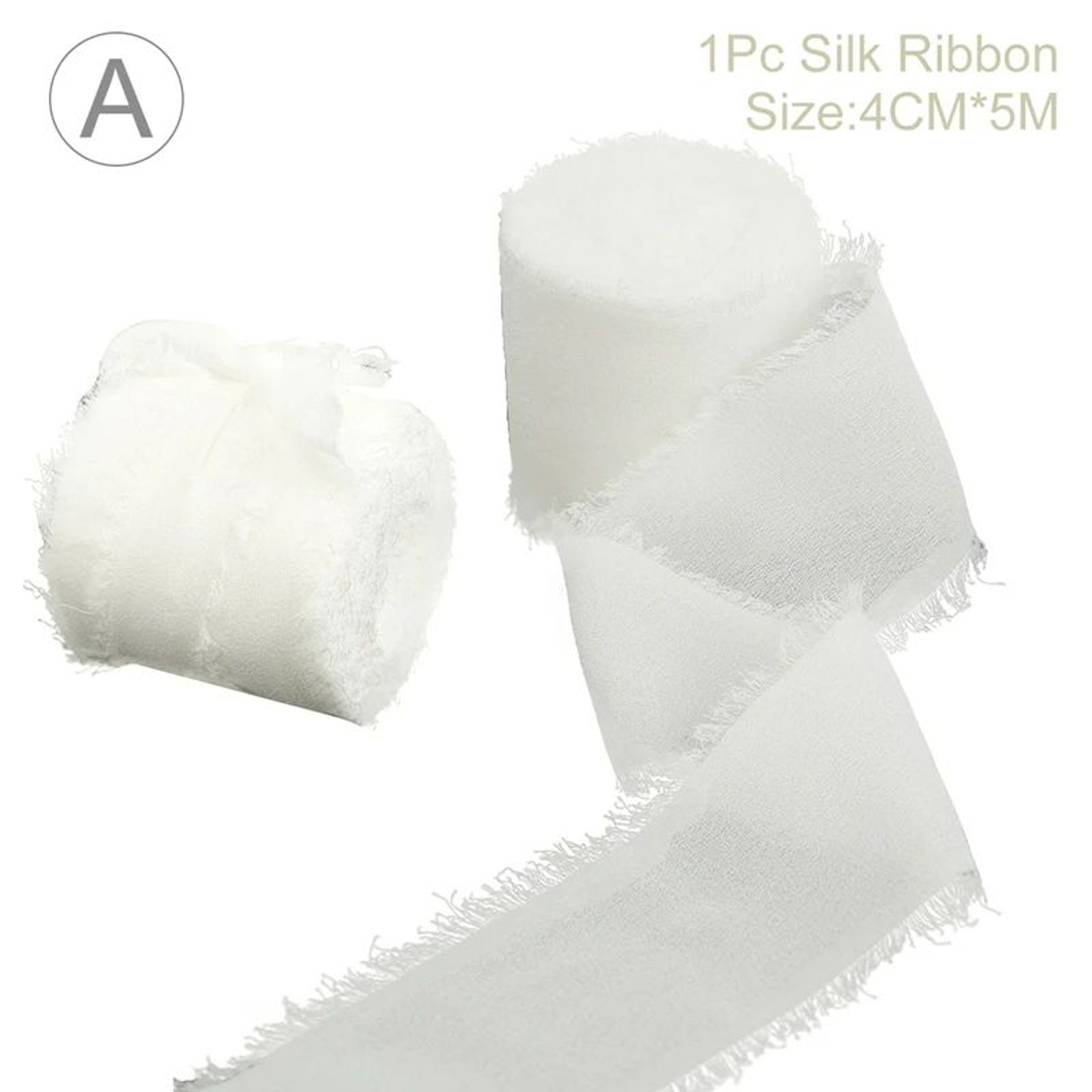 Handmade Frayed Edge Chiffon Silk Ribbon 6