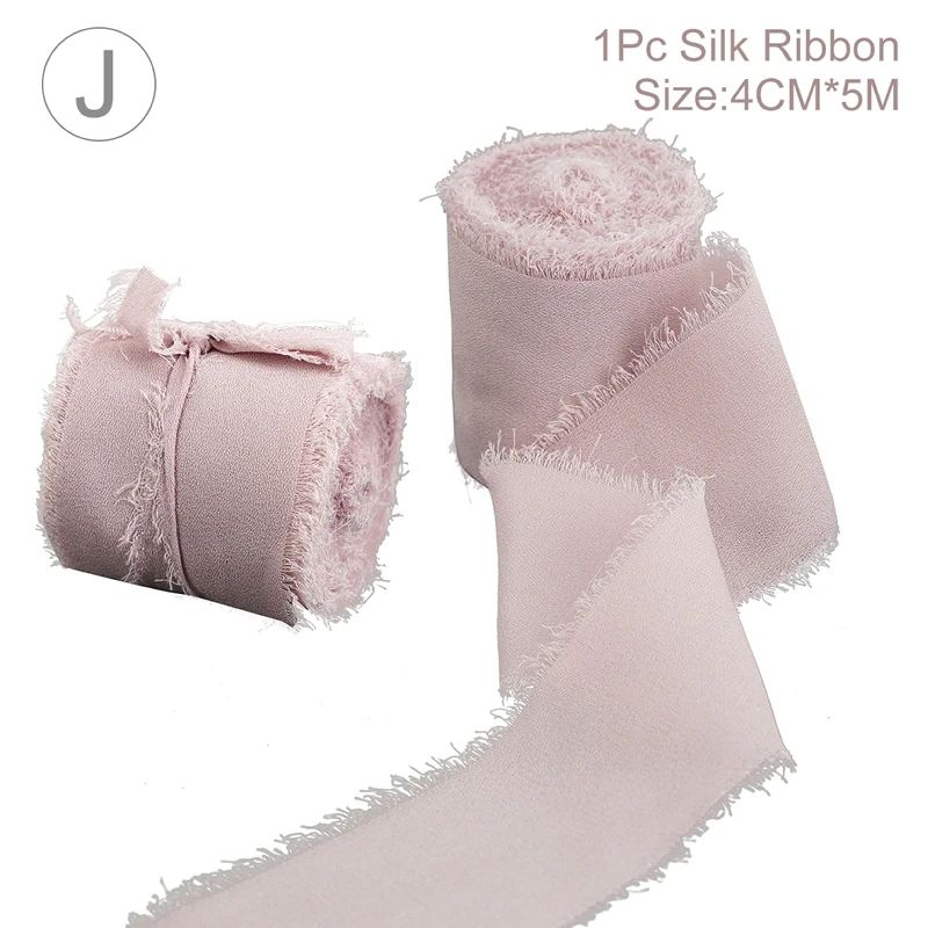 Handmade Frayed Edge Chiffon Silk Ribbon 15