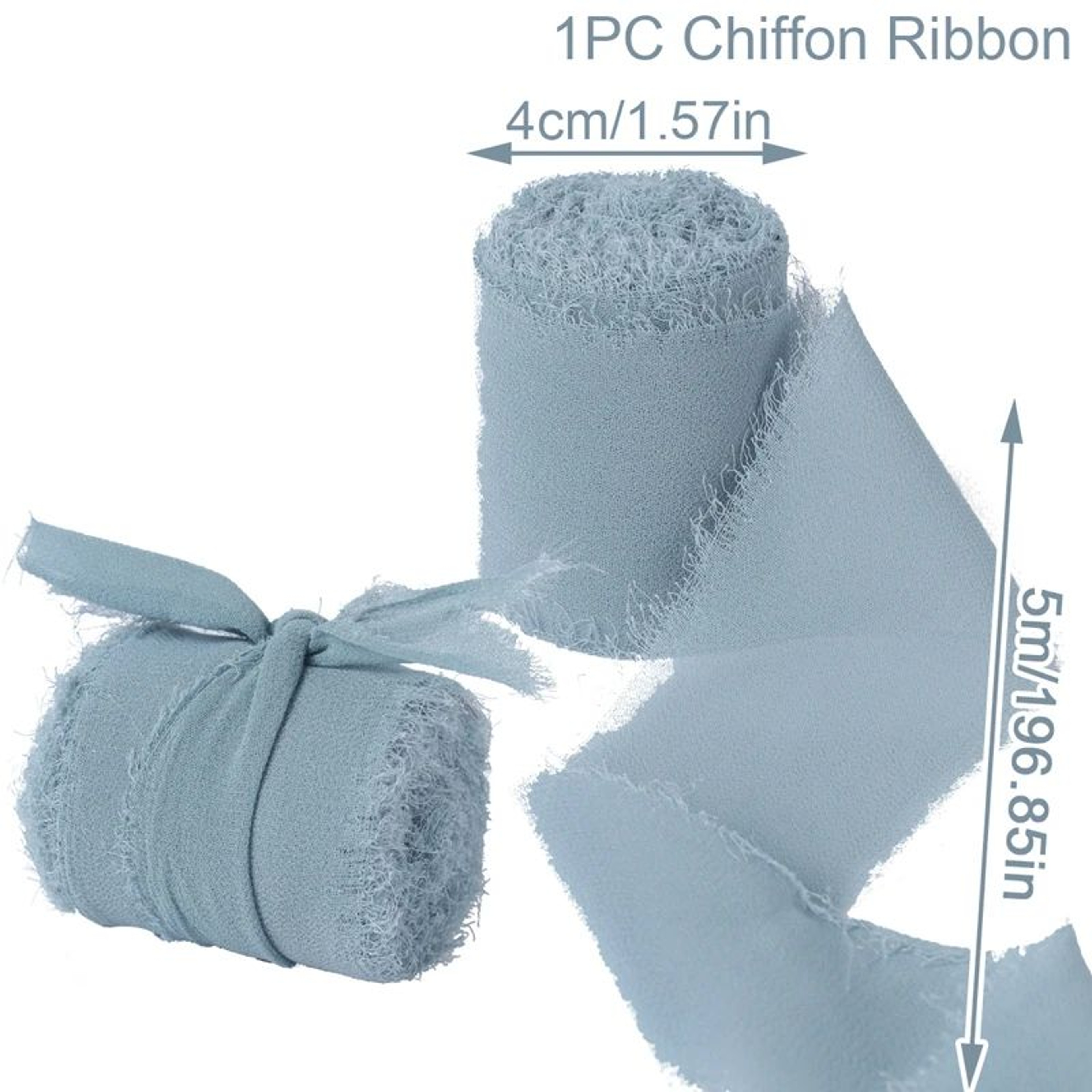 Handmade Frayed Edge Chiffon Silk Ribbon 19