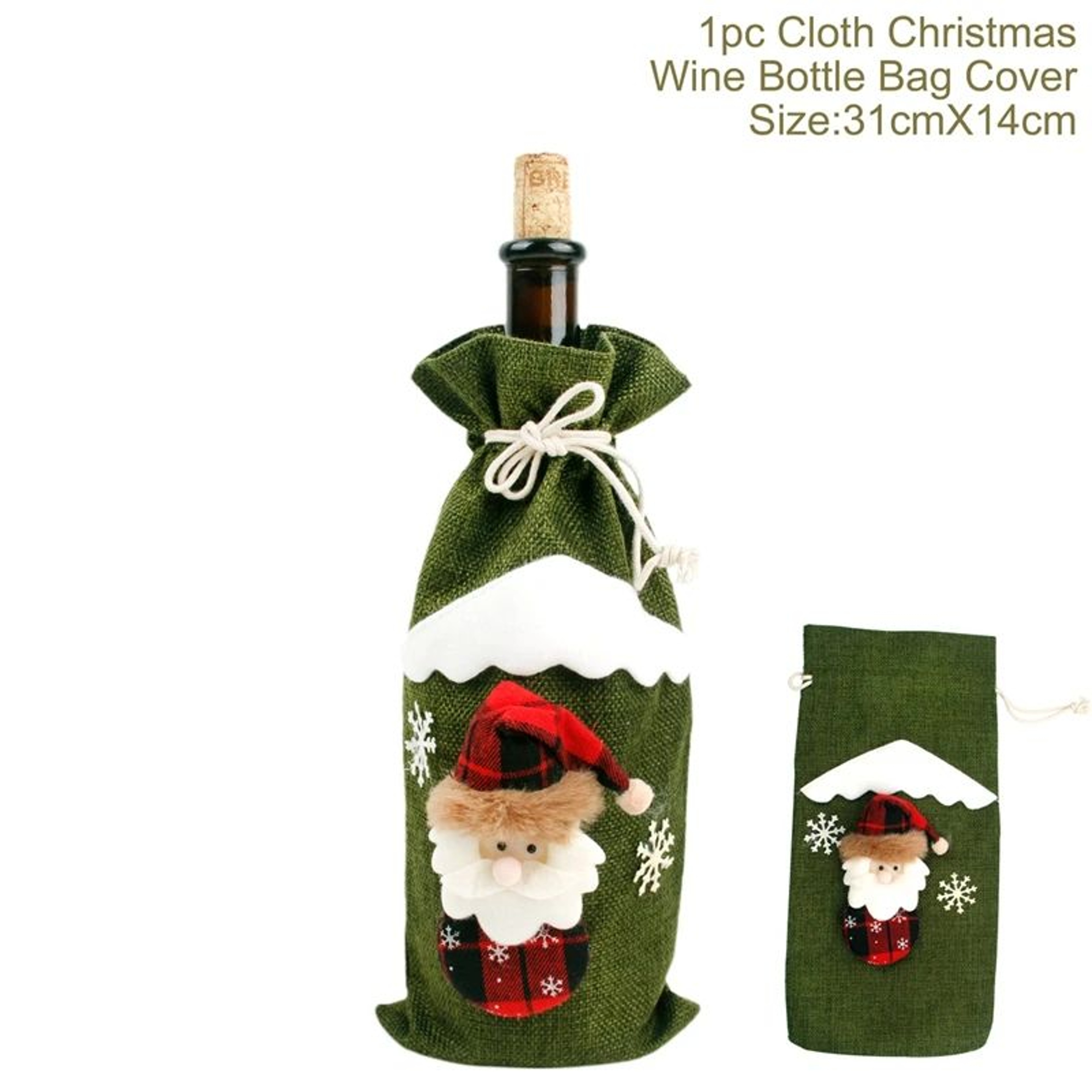 Festive Christmas Wine Bottle Cover 6