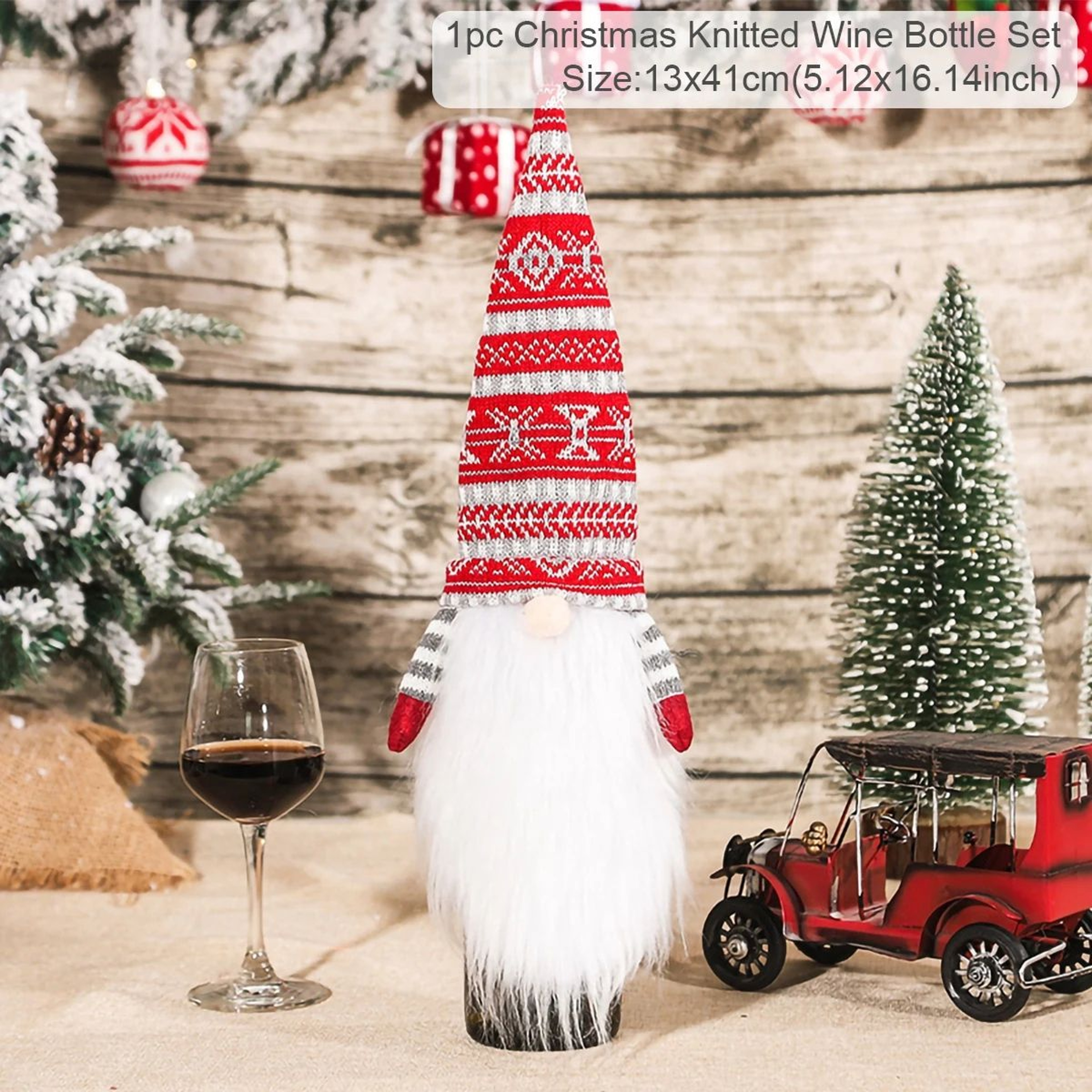 Festive Christmas Wine Bottle Cover 16