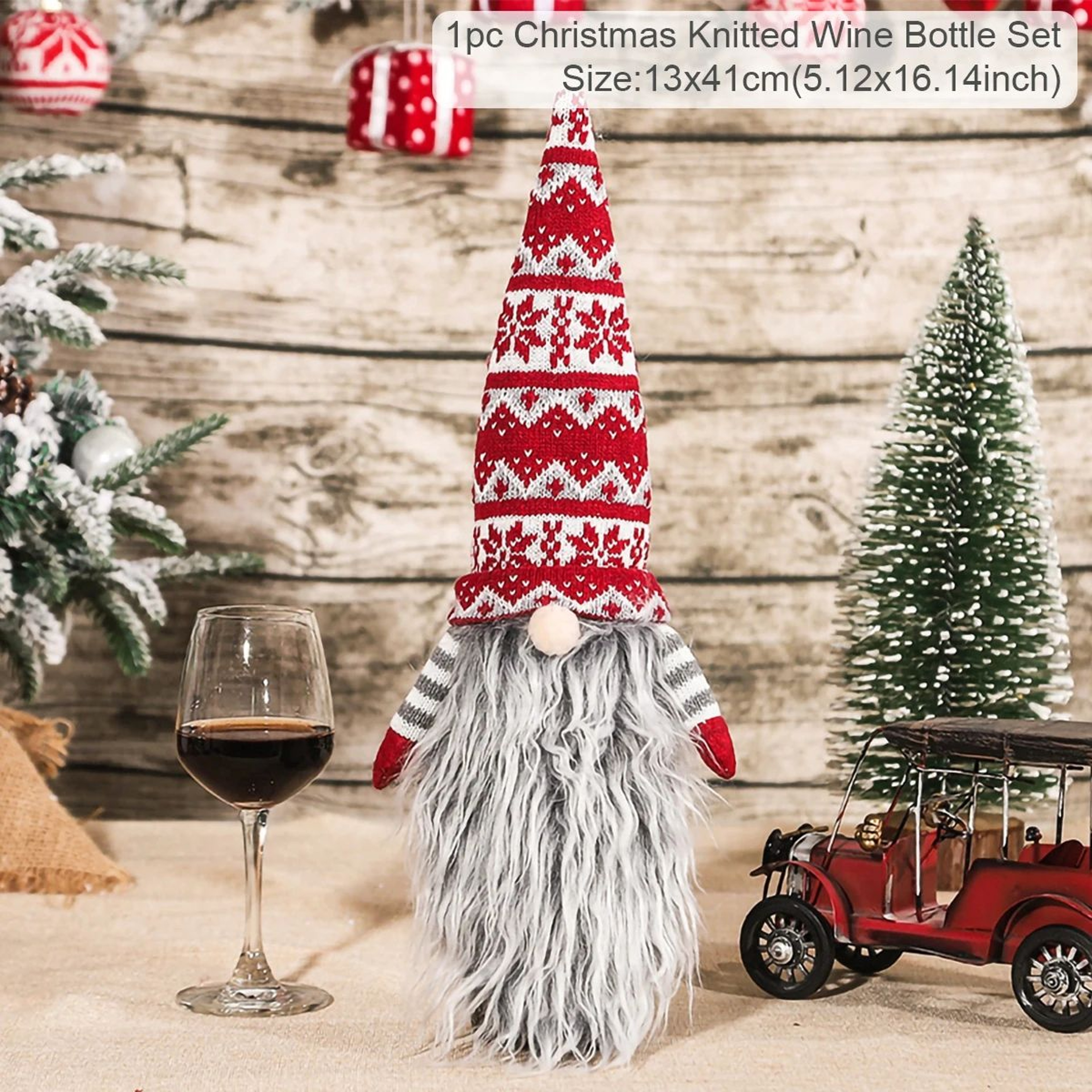 Festive Christmas Wine Bottle Cover 17
