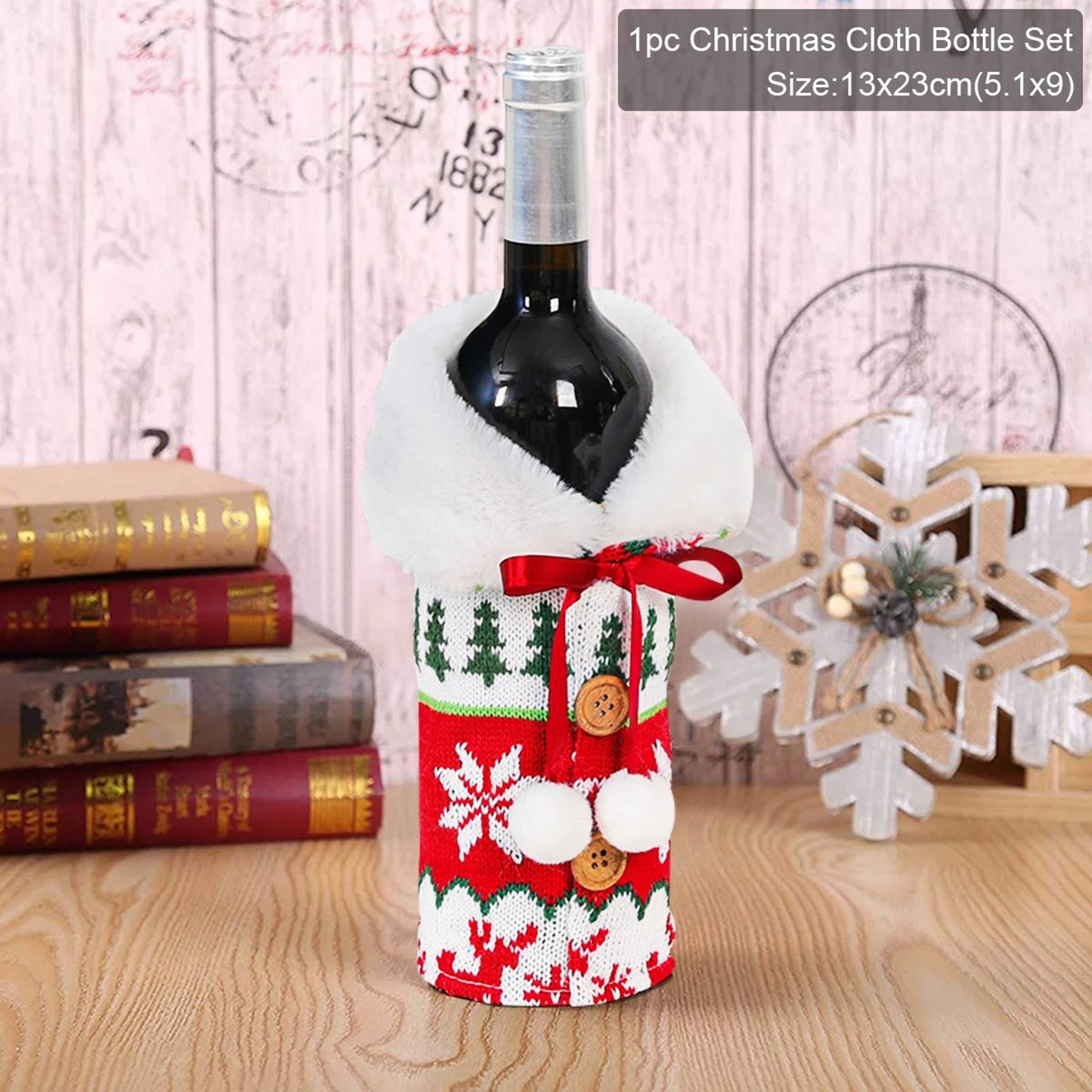 Festive Christmas Wine Bottle Cover – view 29