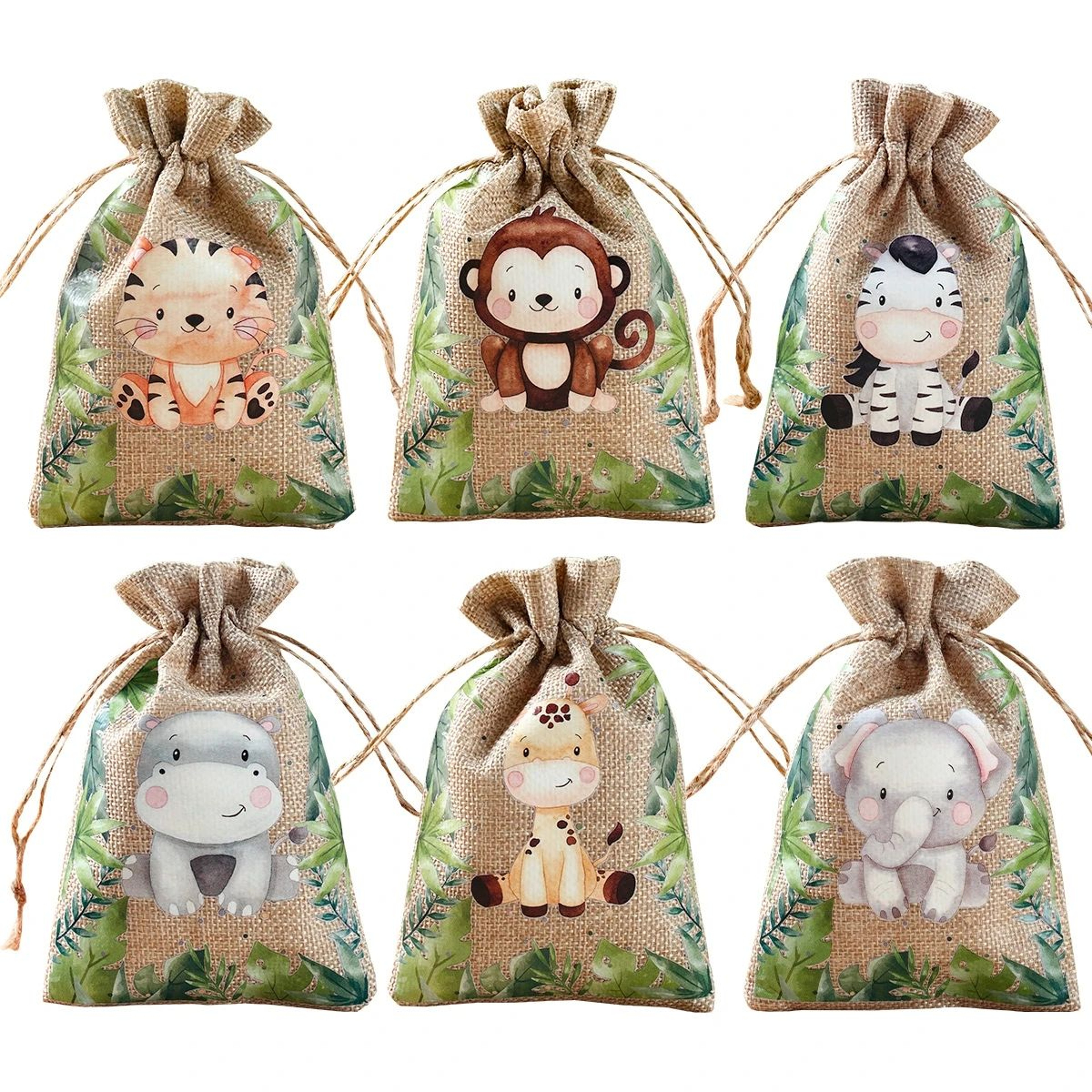 Jungle Safari Animal Hessian Gift Bags 0