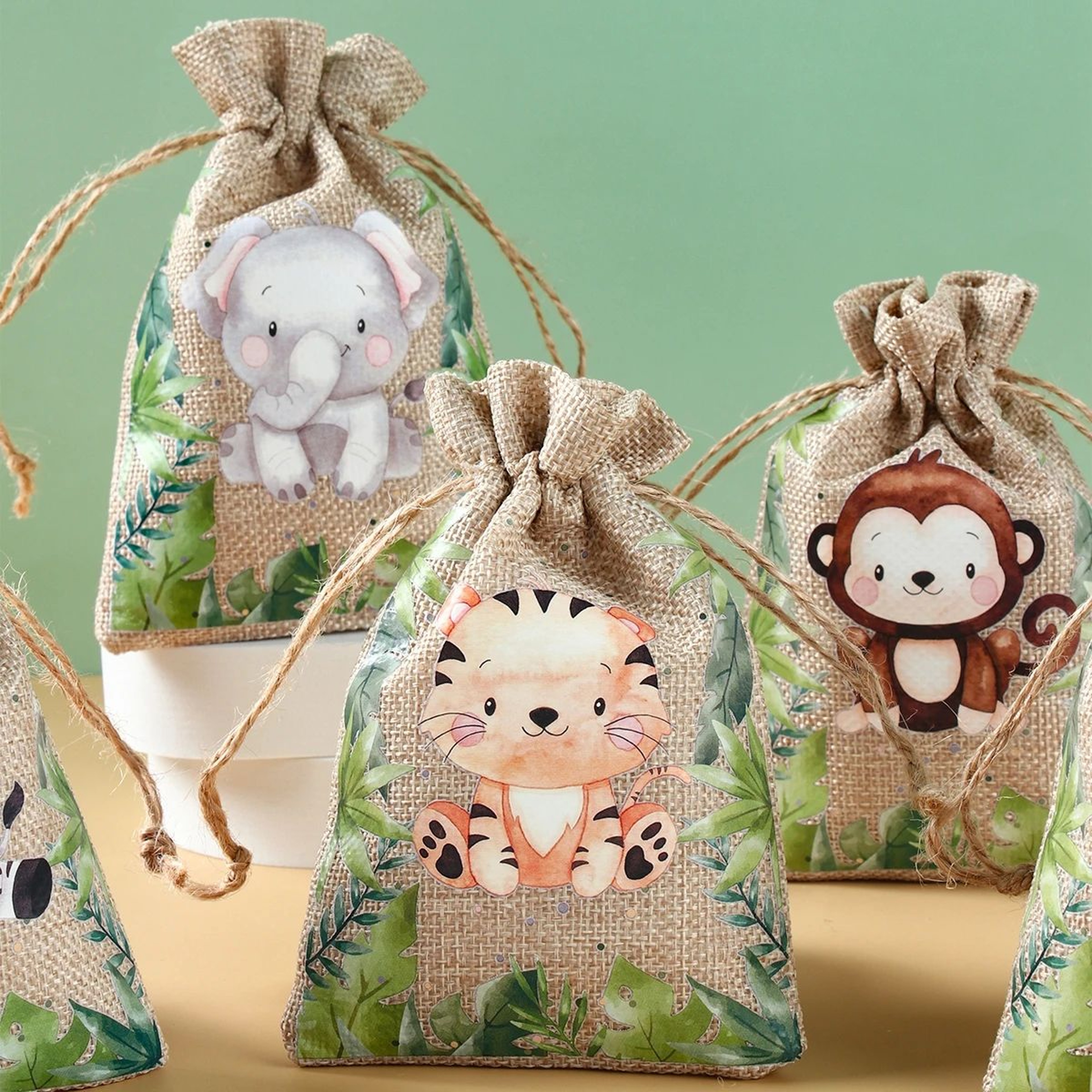 Jungle Safari Animal Hessian Gift Bags 3