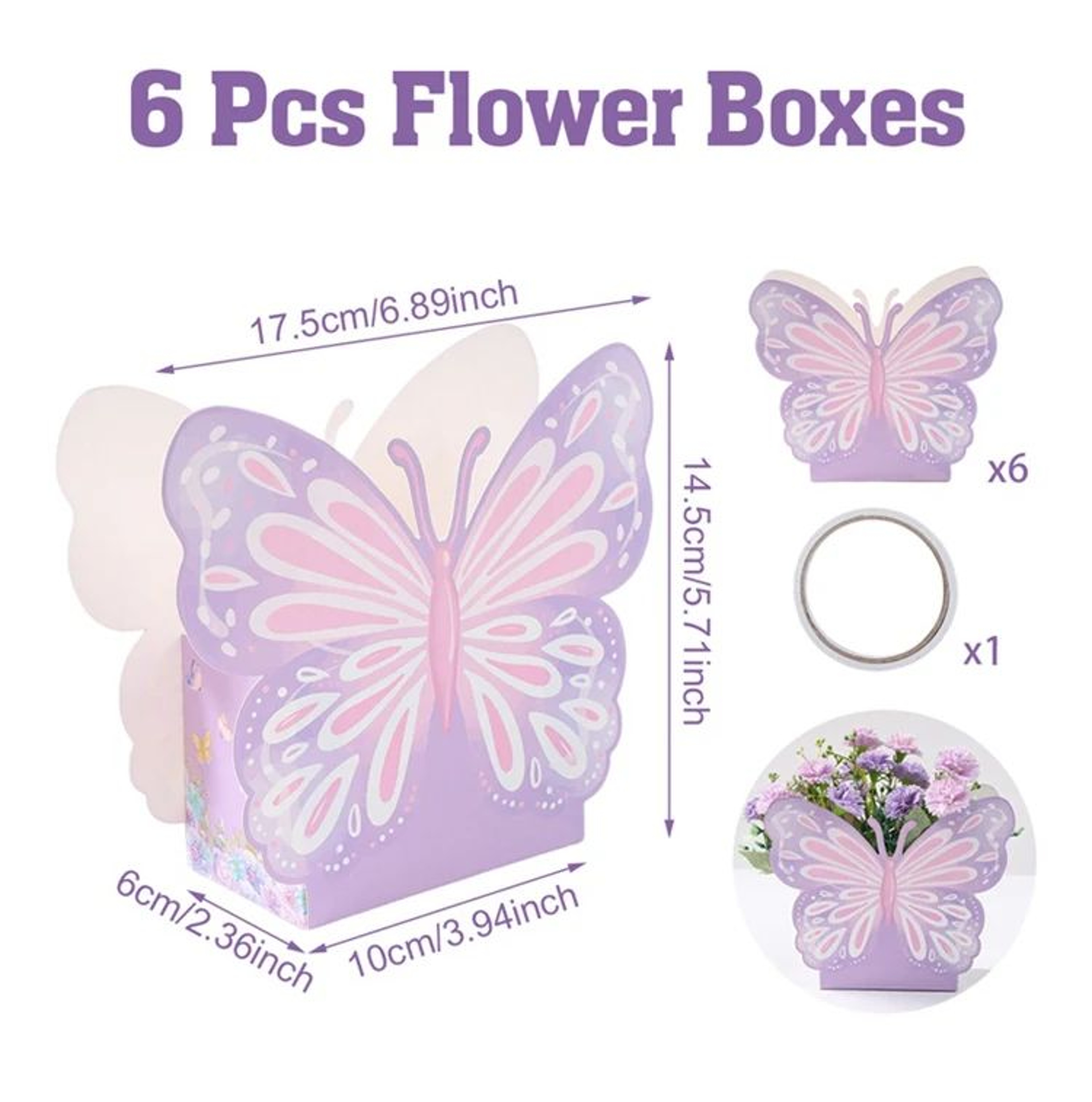 Butterfly Flower Candy Favor Boxes 12