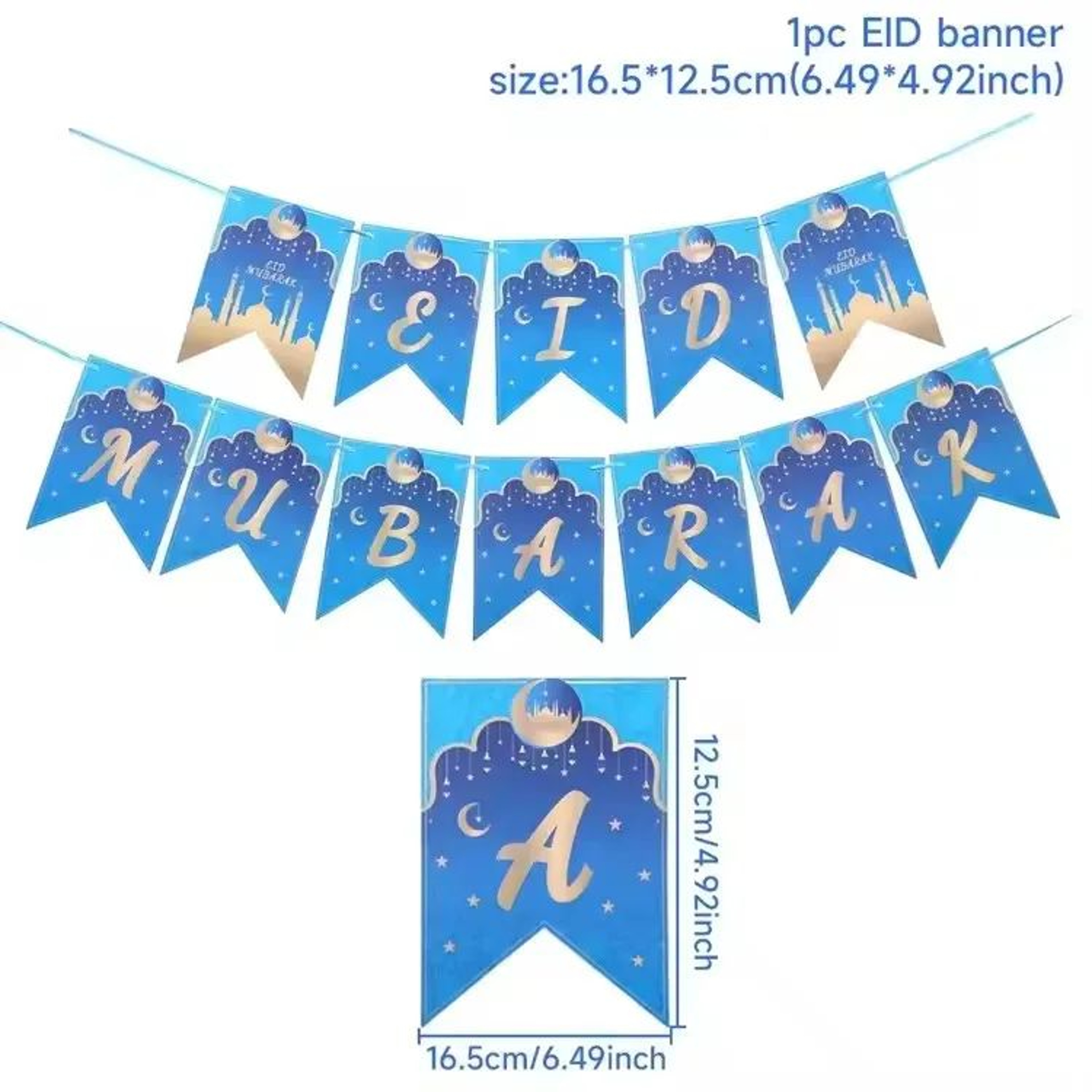 Umrah Mubarak Eid Celebration Bunting Banner 13