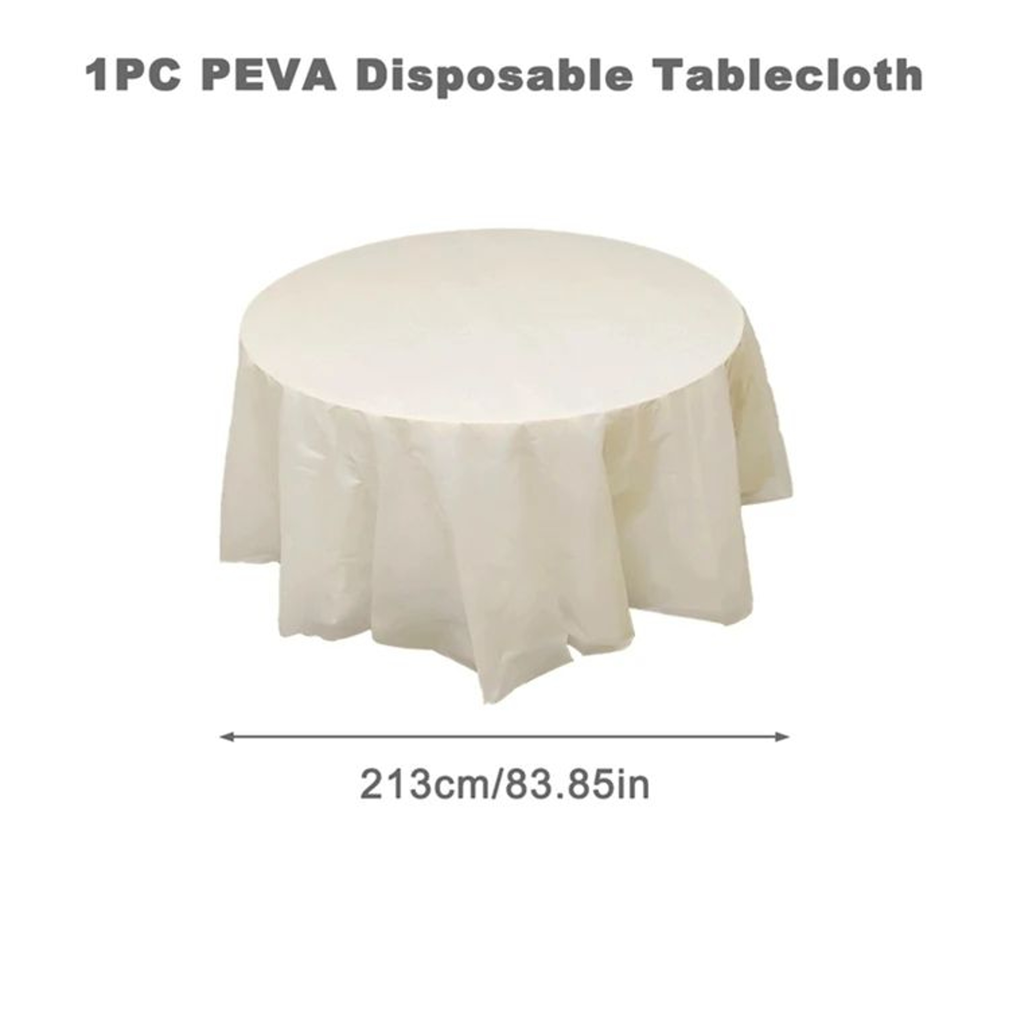 Elegant Solid Round Party Tablecloth 10