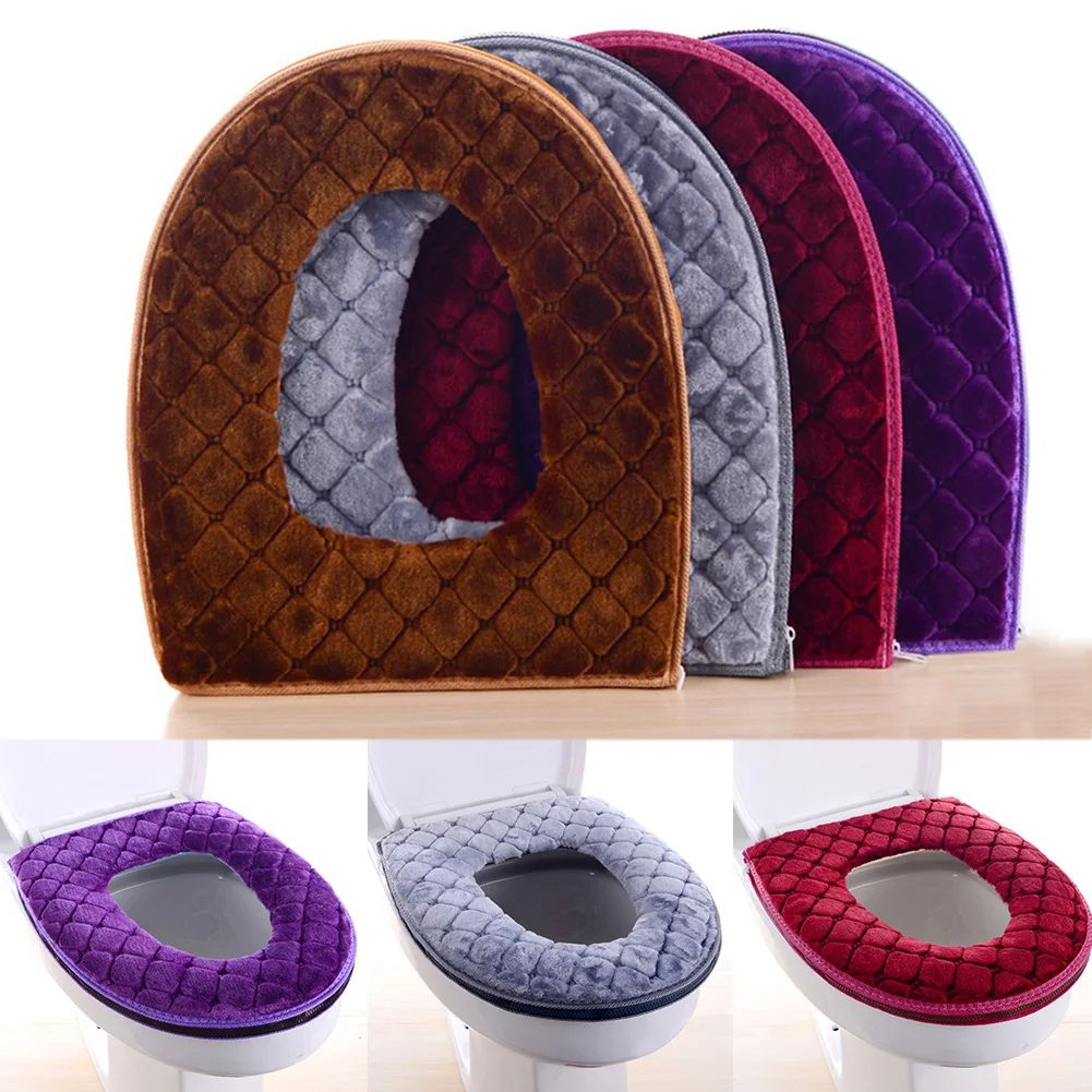 Soft Plush Winter Toilet Seat Cushion 1