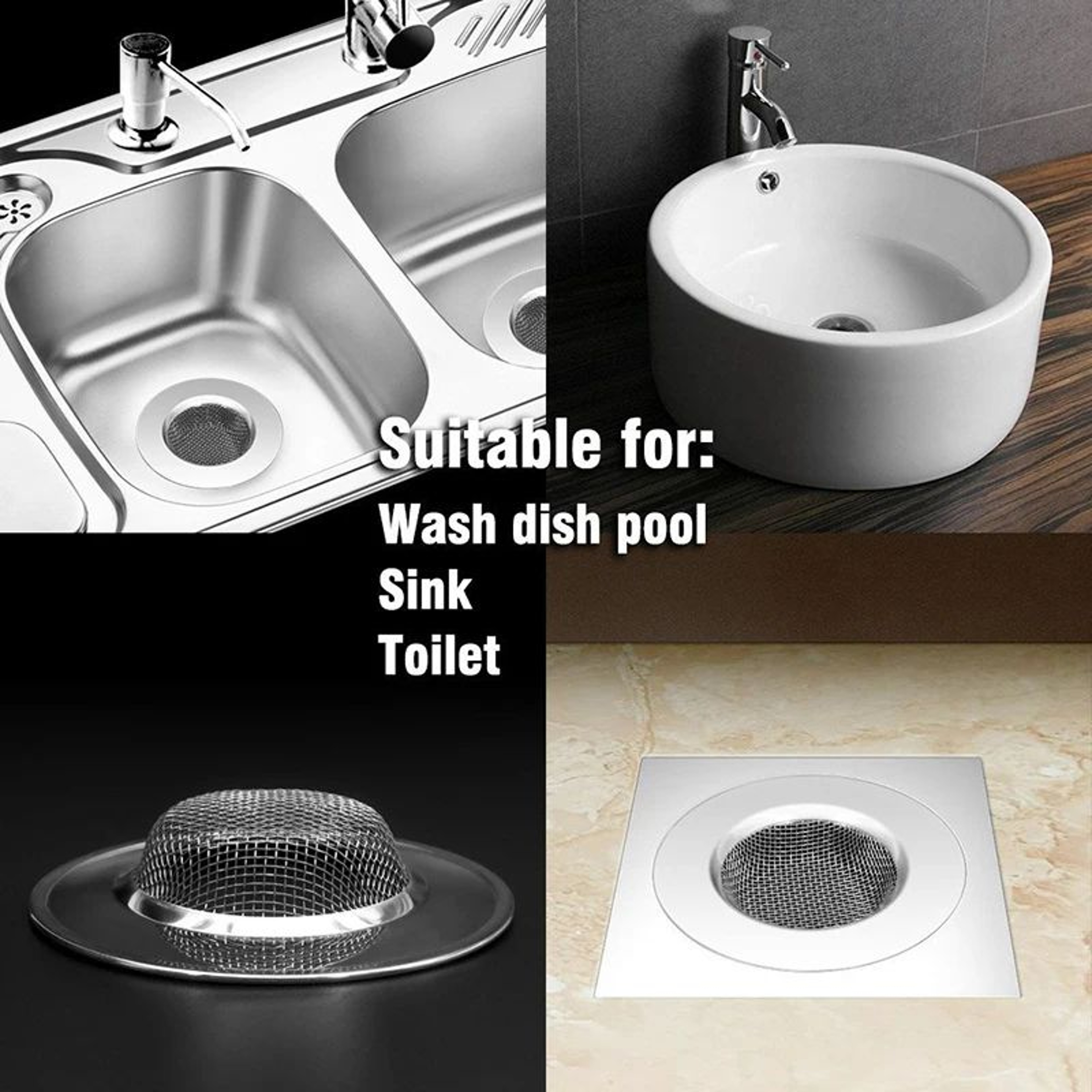 Stainless Steel Mesh Sink Drain Strainer 5