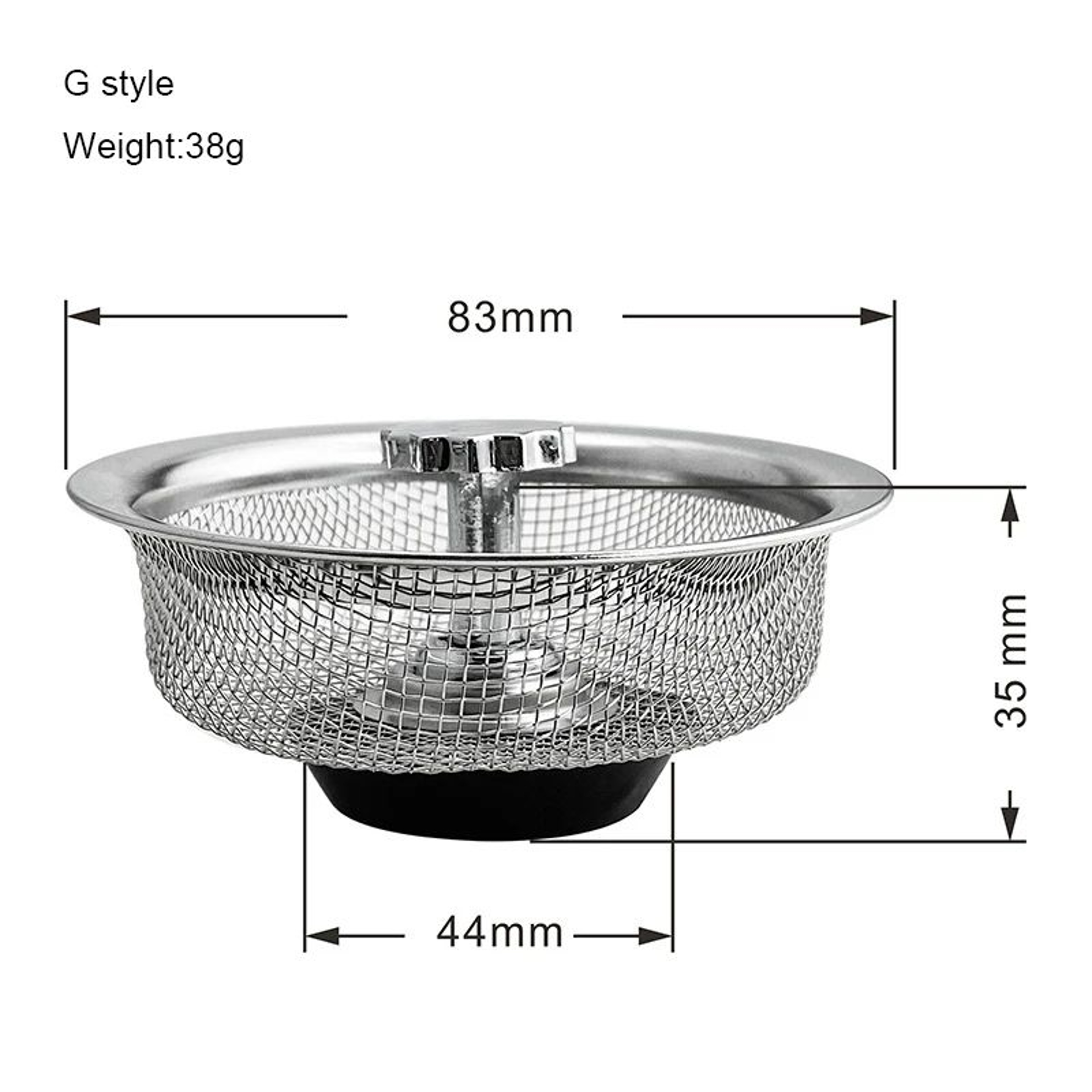 Stainless Steel Mesh Sink Drain Strainer 12